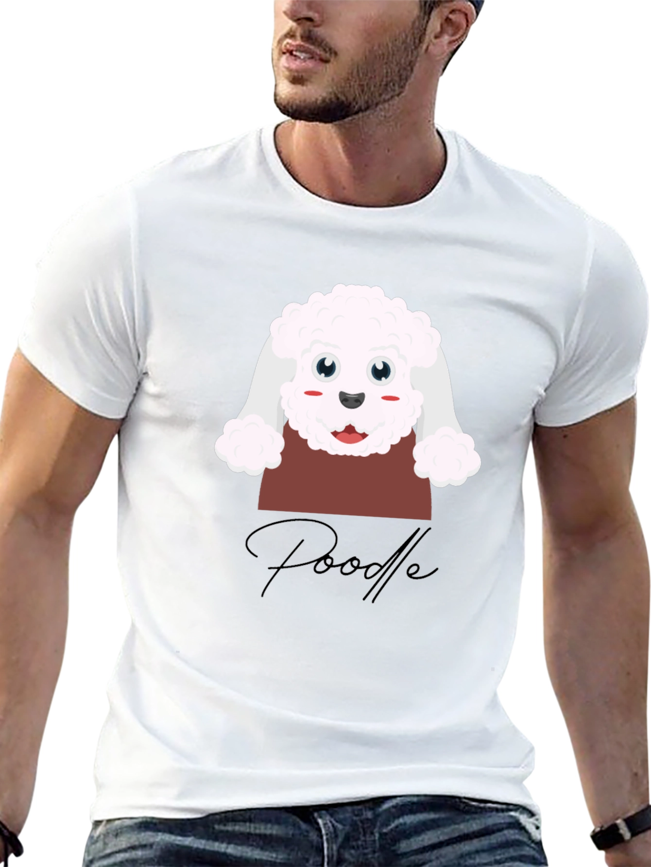 Cute Poodle Graphic T-Shirt