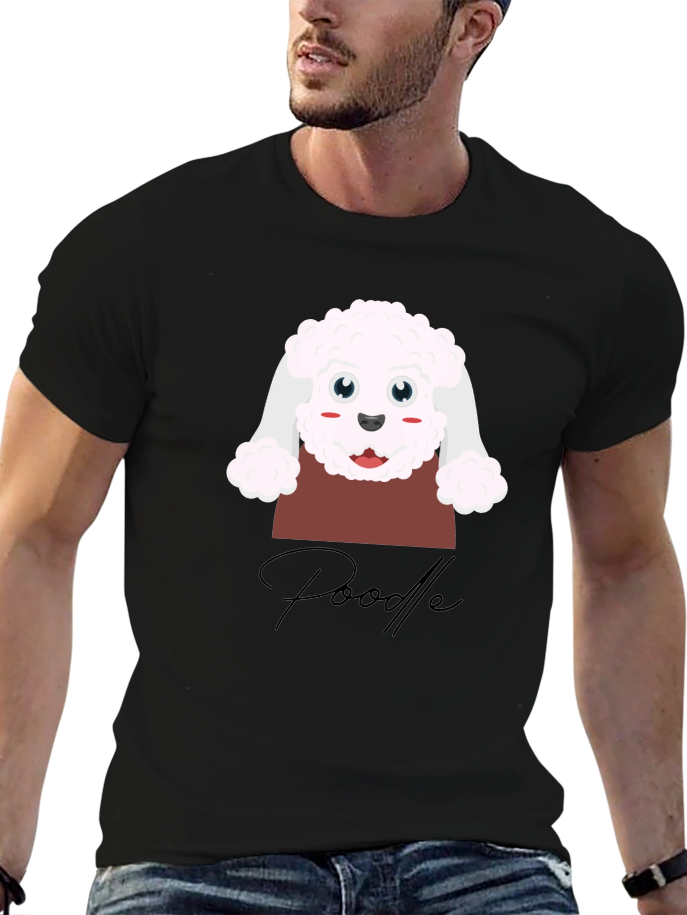 Cute Poodle Graphic T-Shirt