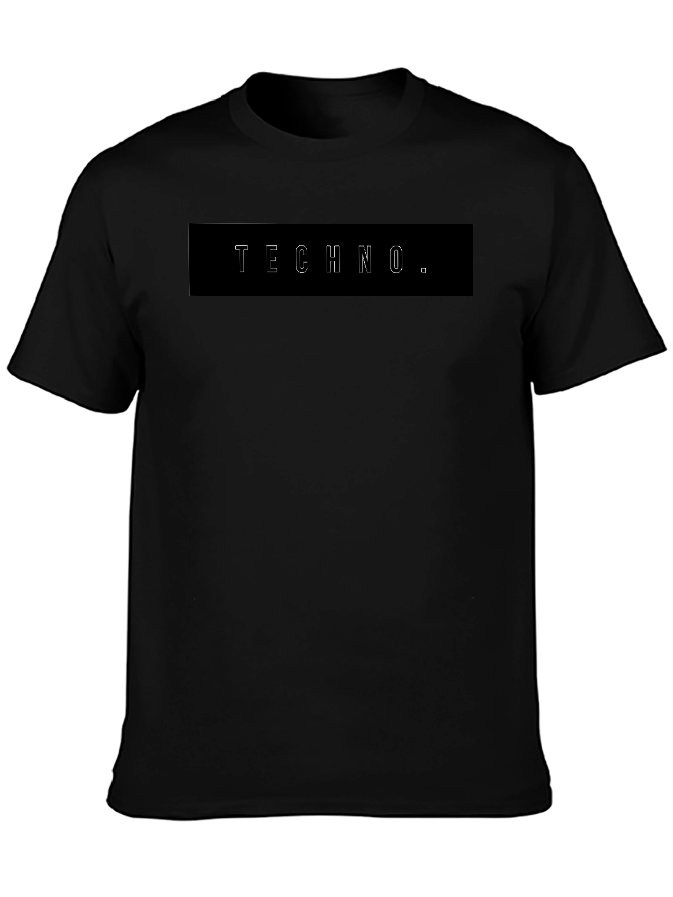 Techno T-Shirt - Stylish Black Graphic Tee