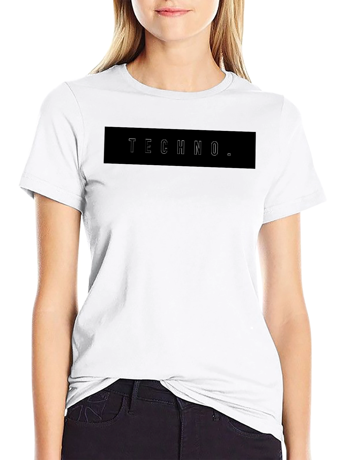 Techno T-Shirt - Stylish Black Graphic Tee