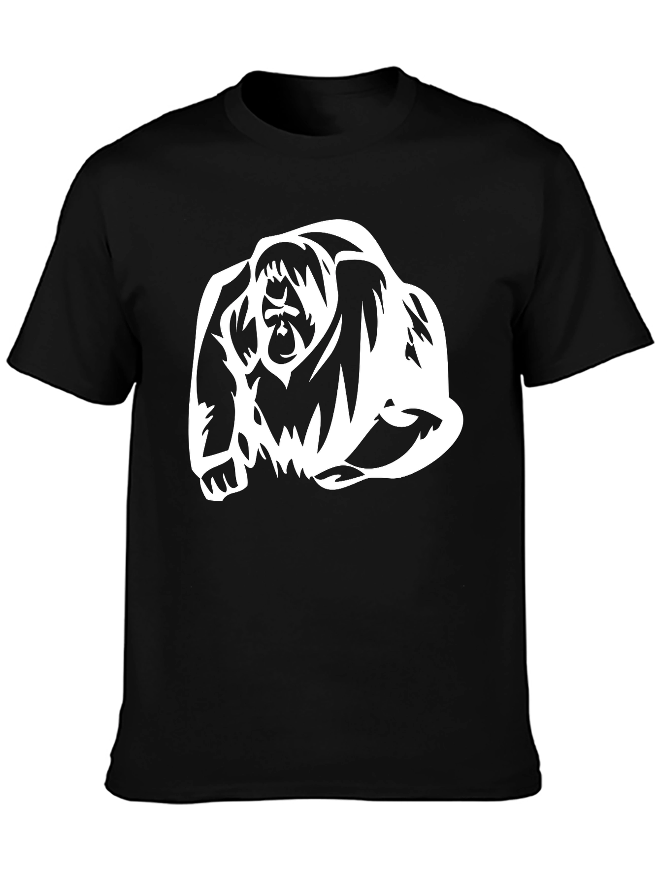 Cool Orangutan Graphic Tee - Black Cotton T-Shirt
