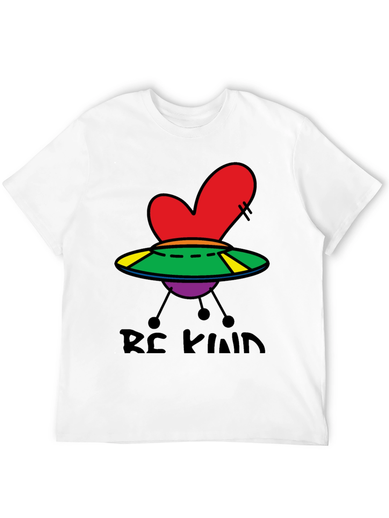 Be Kind UFO Heart Graphic Tee