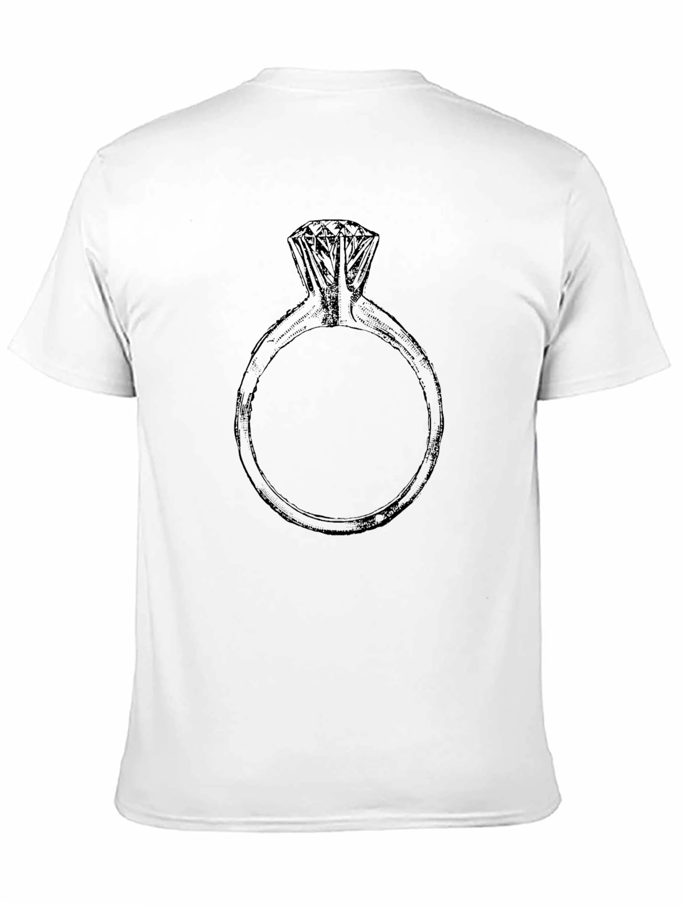 Engagement Ring Graphic Tee - Stylish Black Cotton Shirt