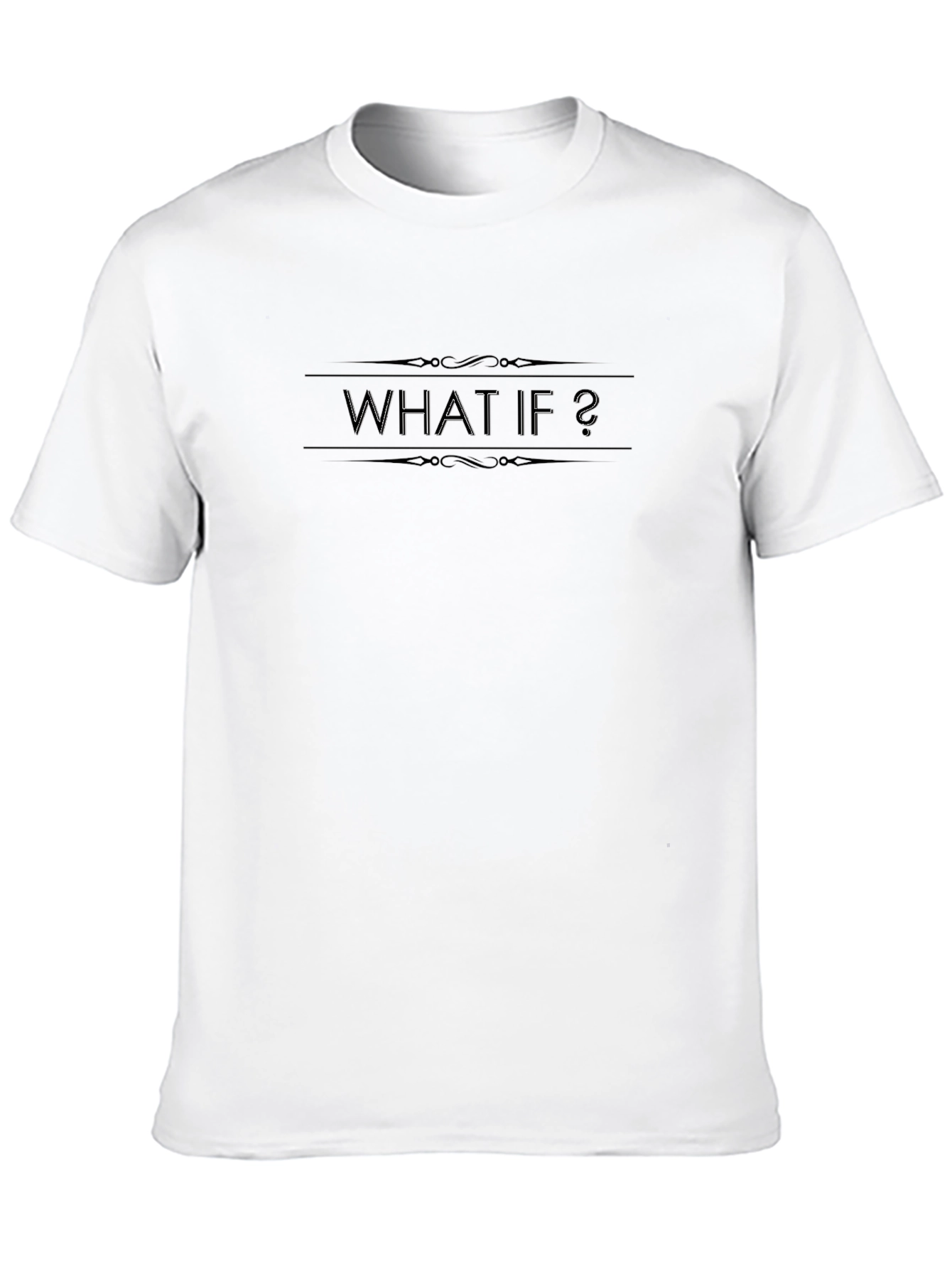 What If? Black Graphic Tee - Soft Cotton Blend
