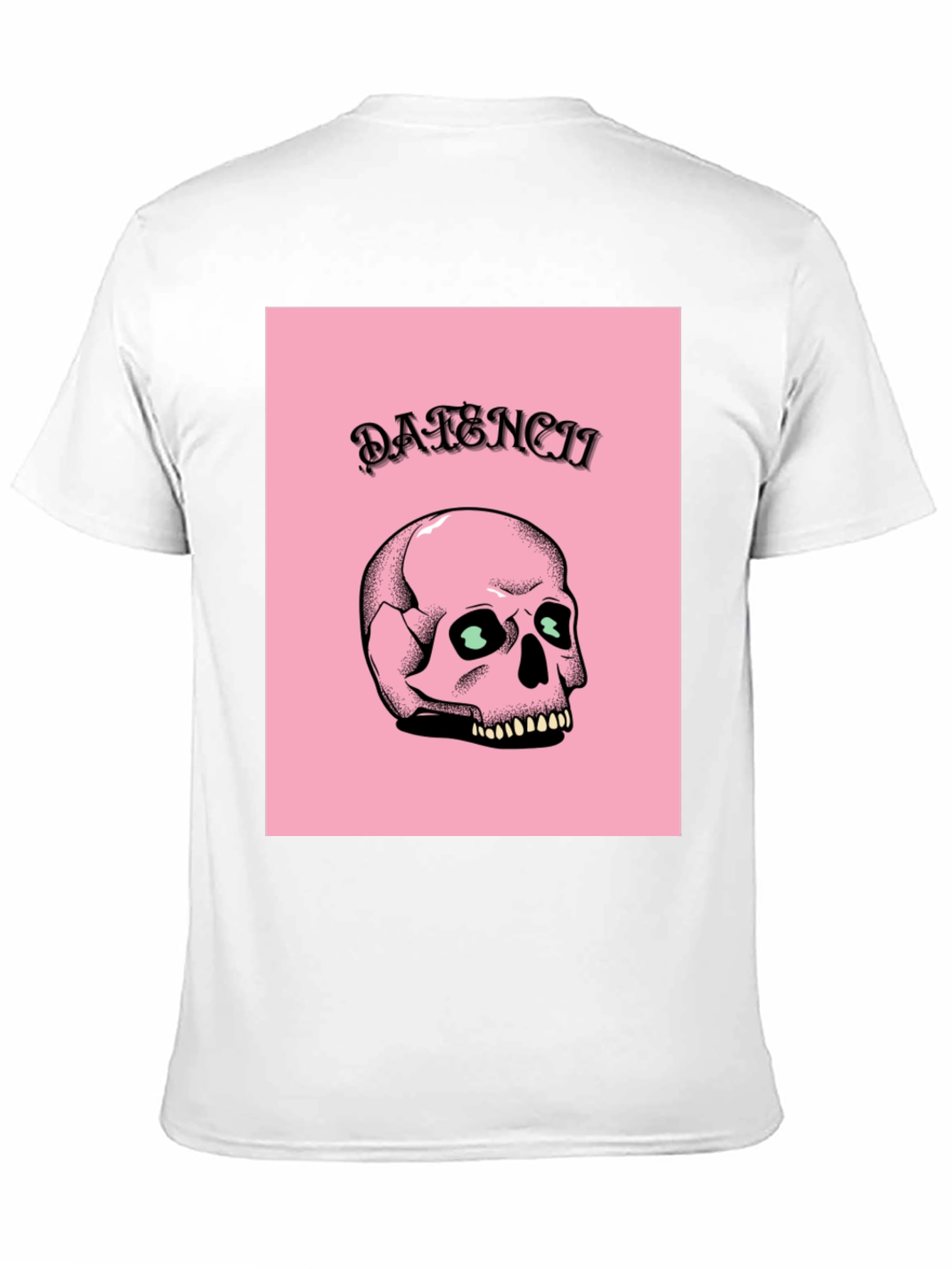 Edgy Skull Graphic Tee - Pink & Black