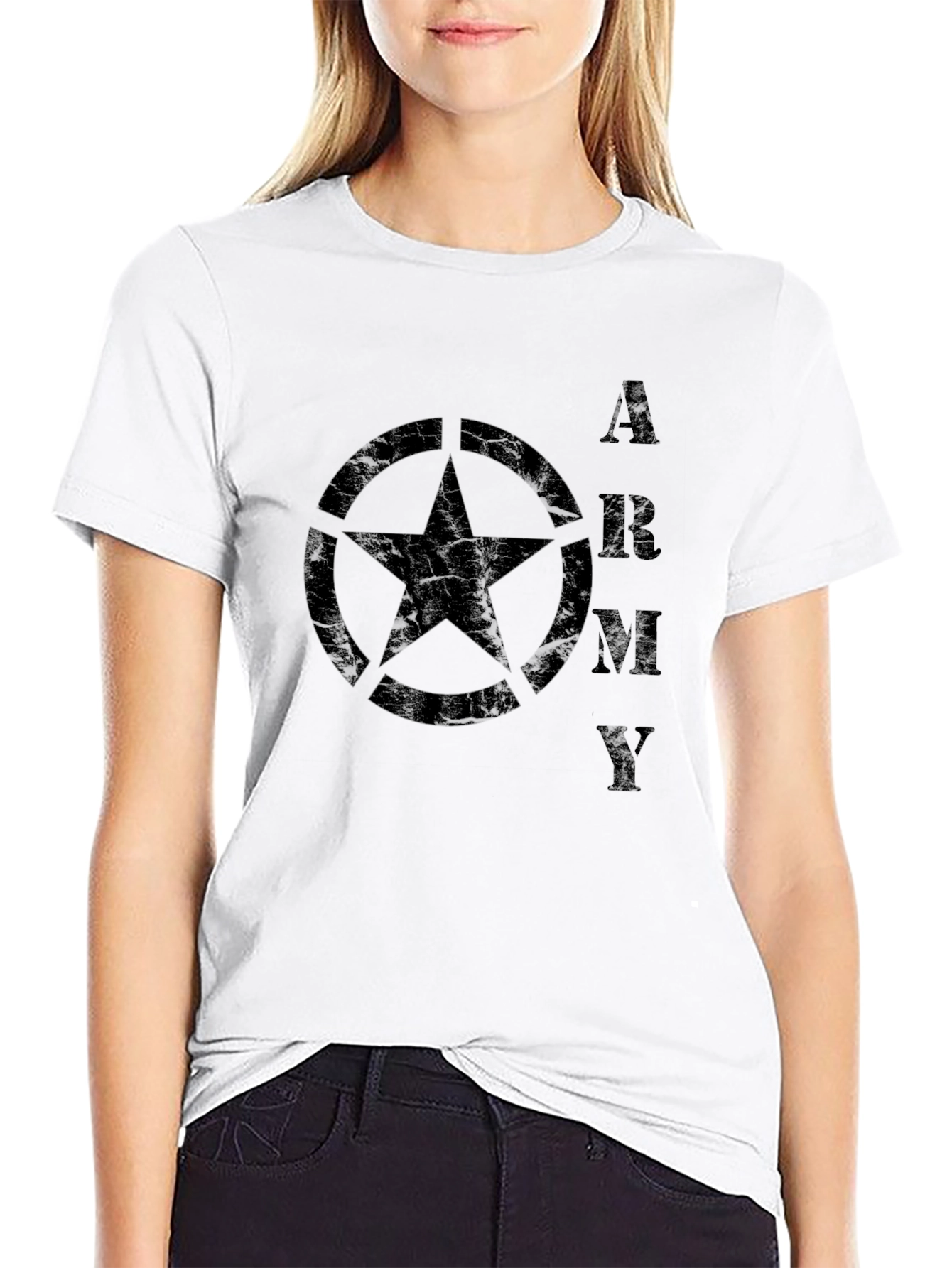 Army Star Graphic T-Shirt - Military Style Tee