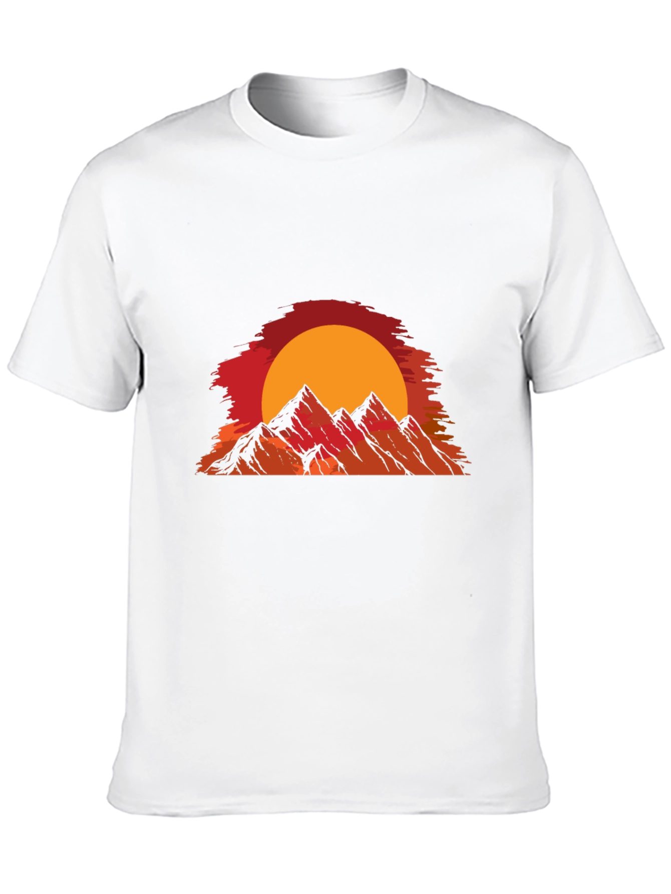 Sunset Mountain Graphic T-Shirt - Black