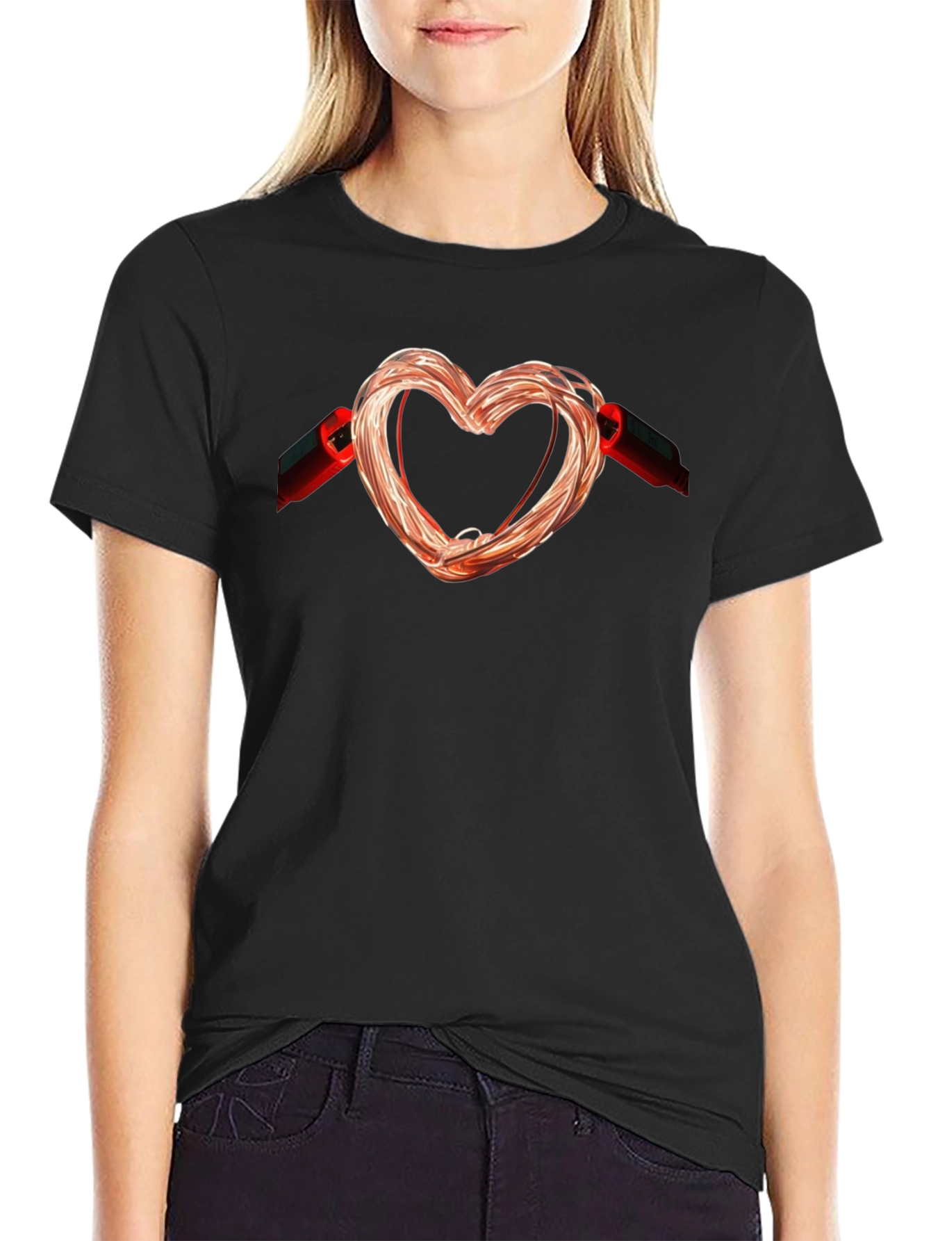 Heart Shaped Wire T-Shirt - Express Your Love