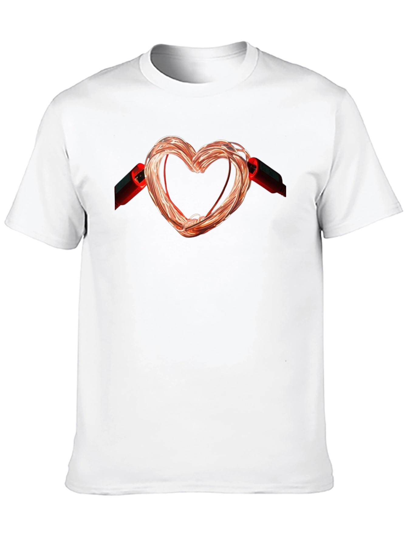 Heart Shaped Wire T-Shirt - Express Your Love