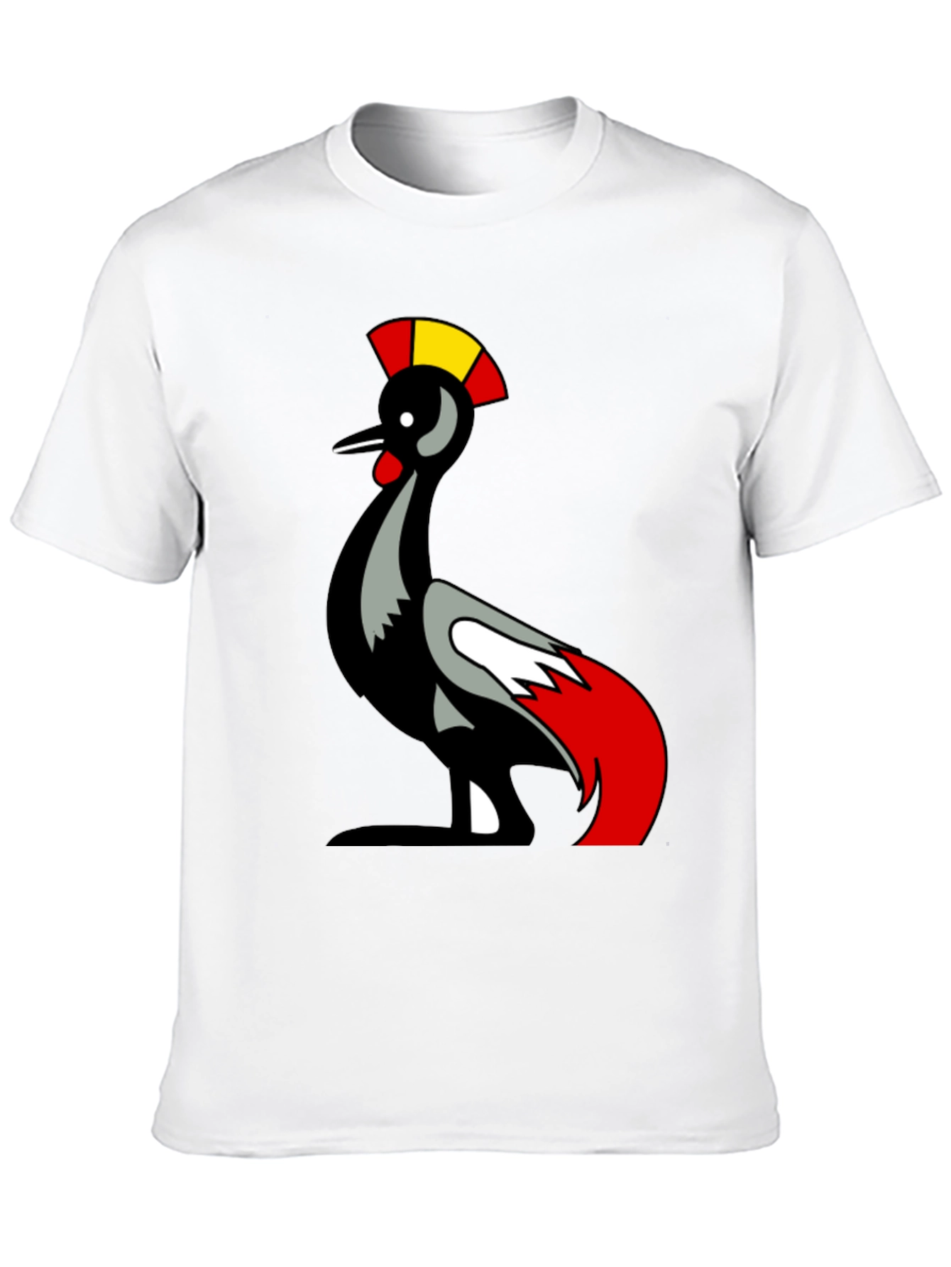 Mens Black T-Shirt with Bird Graphic