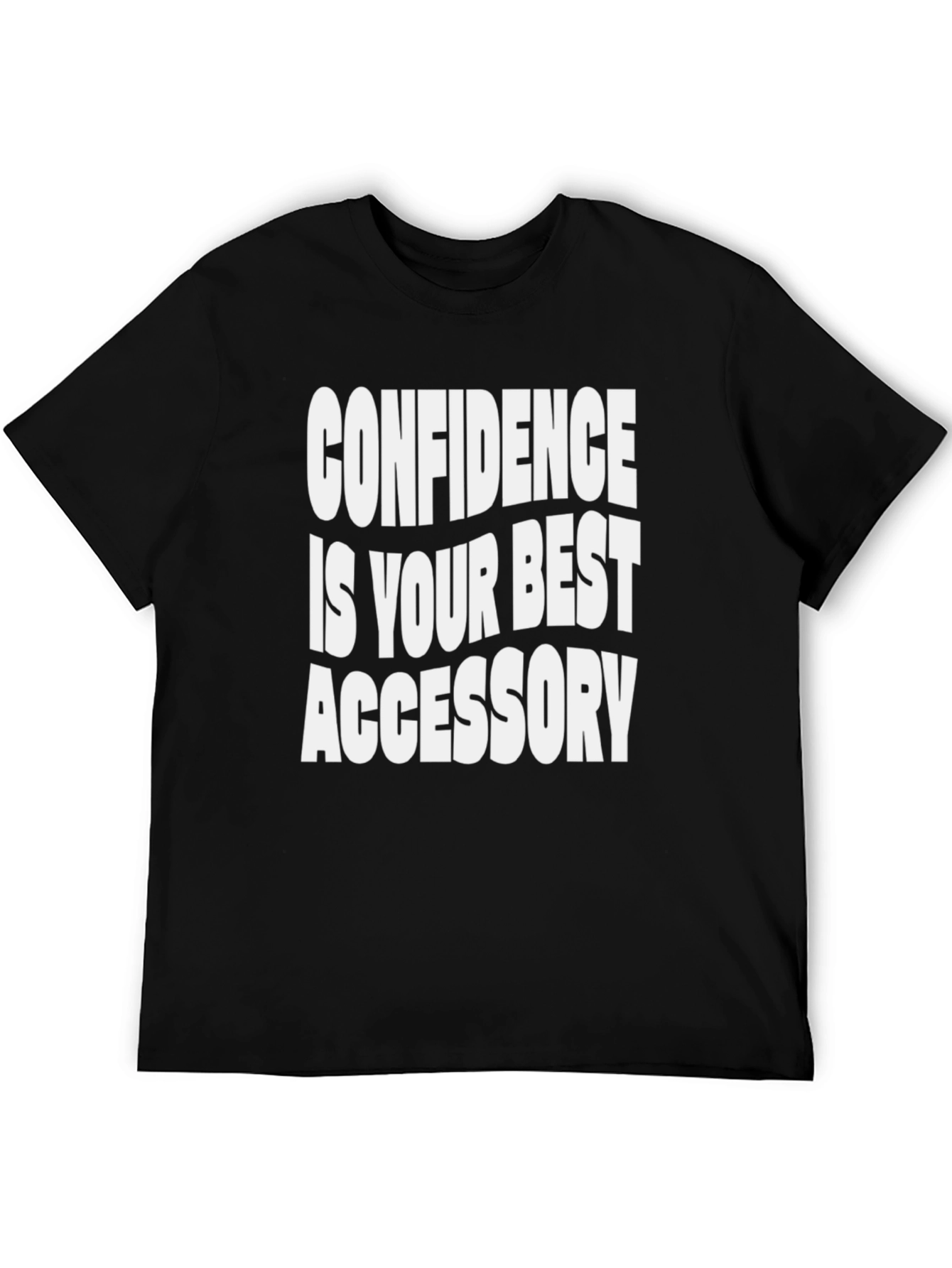 Confidence Accessory Graphic Tee - Black Cotton