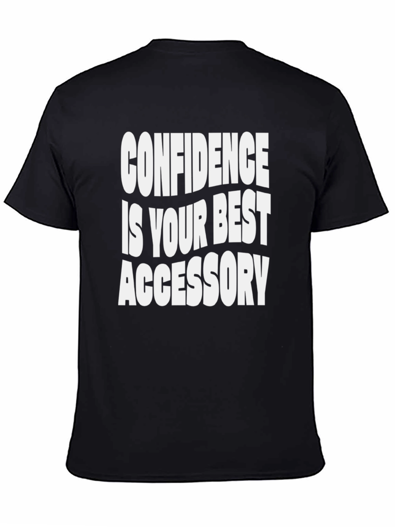 Confidence Accessory Graphic Tee - Black Cotton