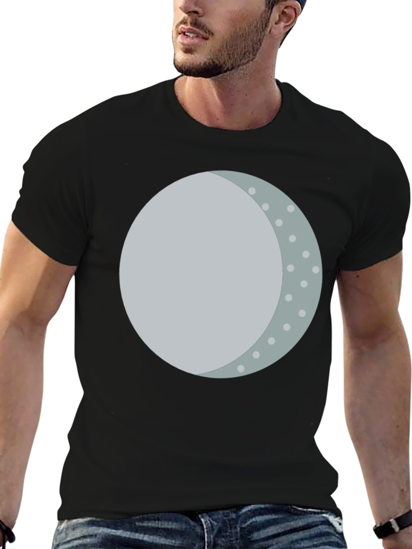 Lunar Phase Graphic Tee - Unique Moon Design