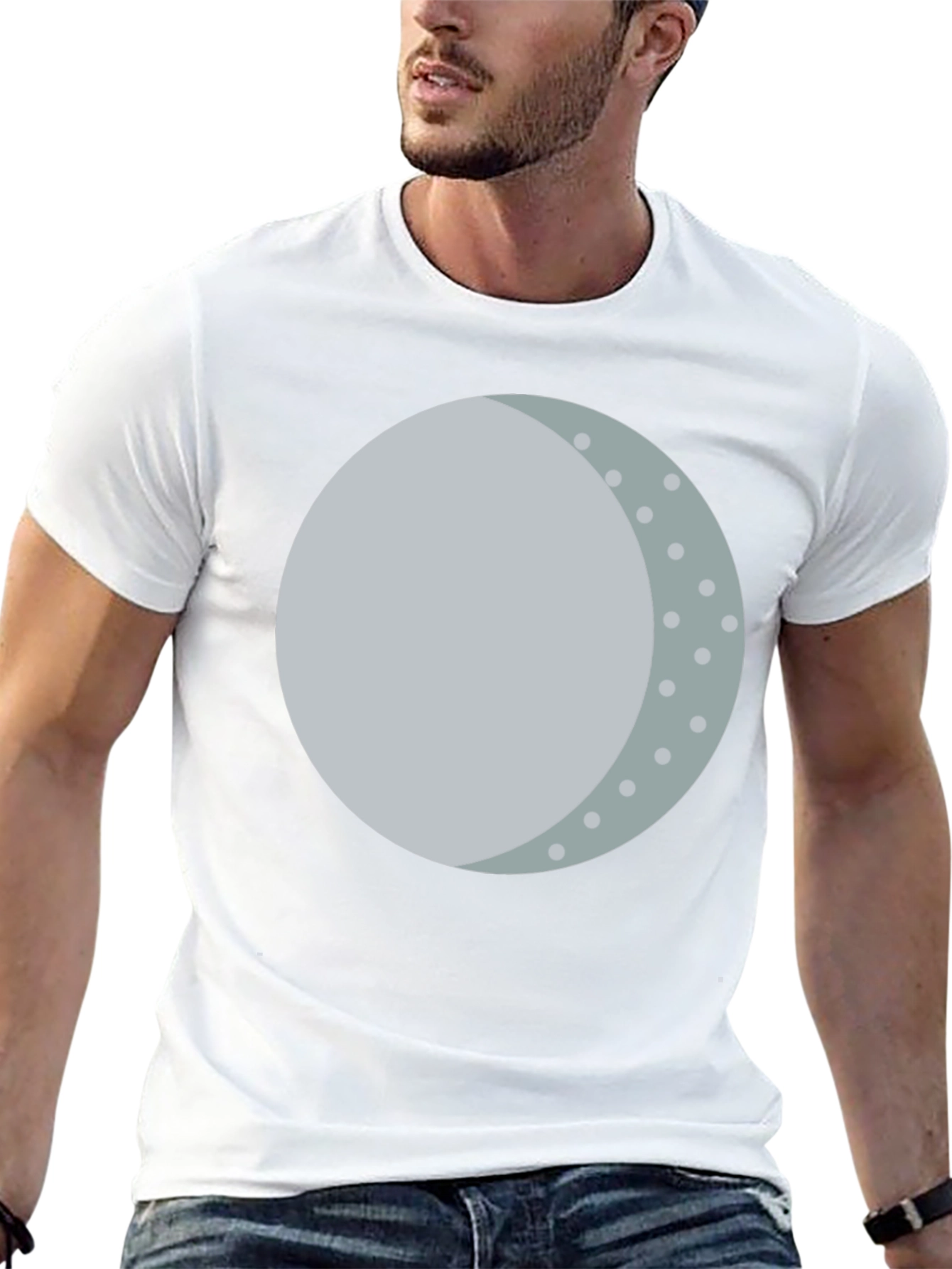 Lunar Phase Graphic Tee - Unique Moon Design