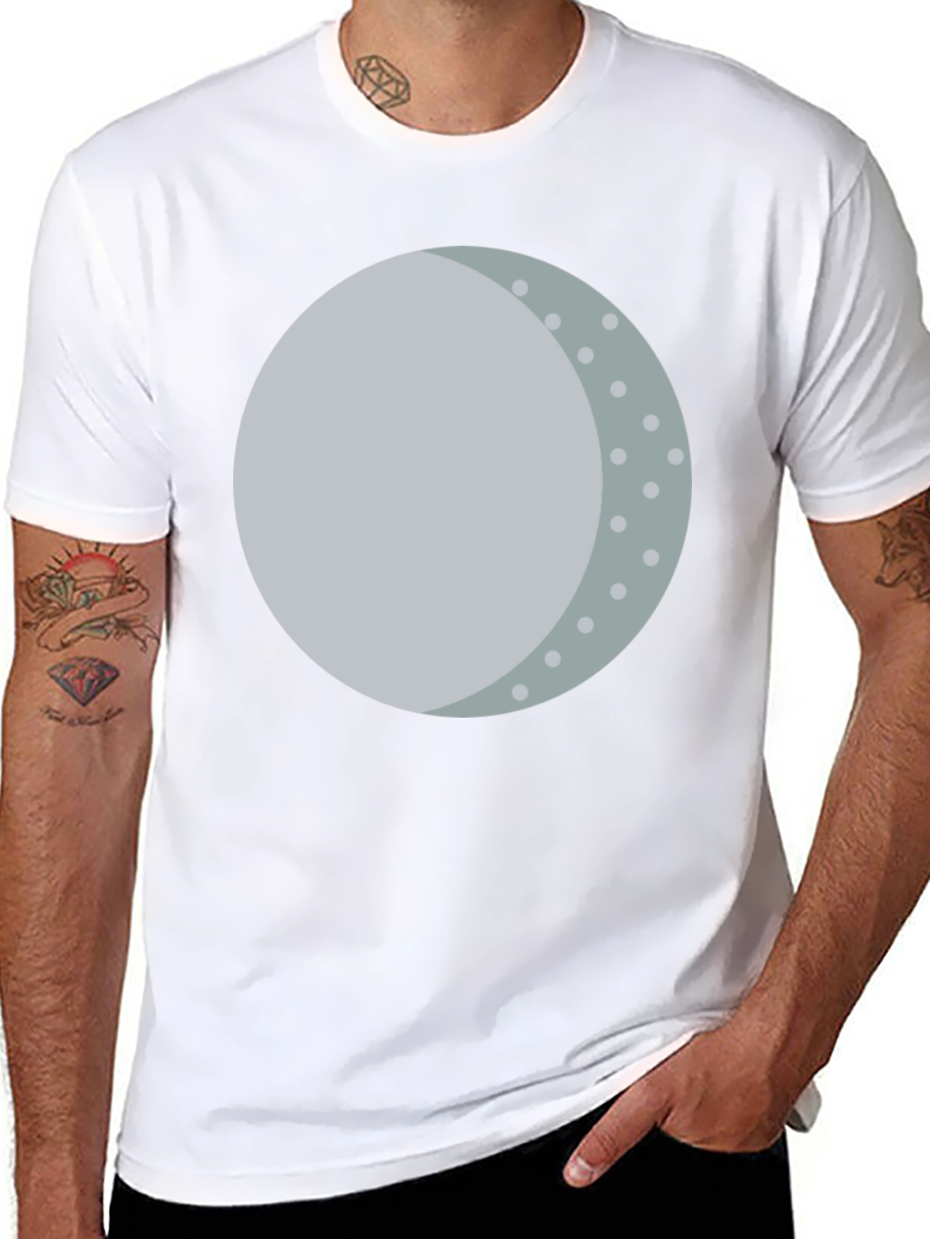 Lunar Phase Graphic Tee - Unique Moon Design