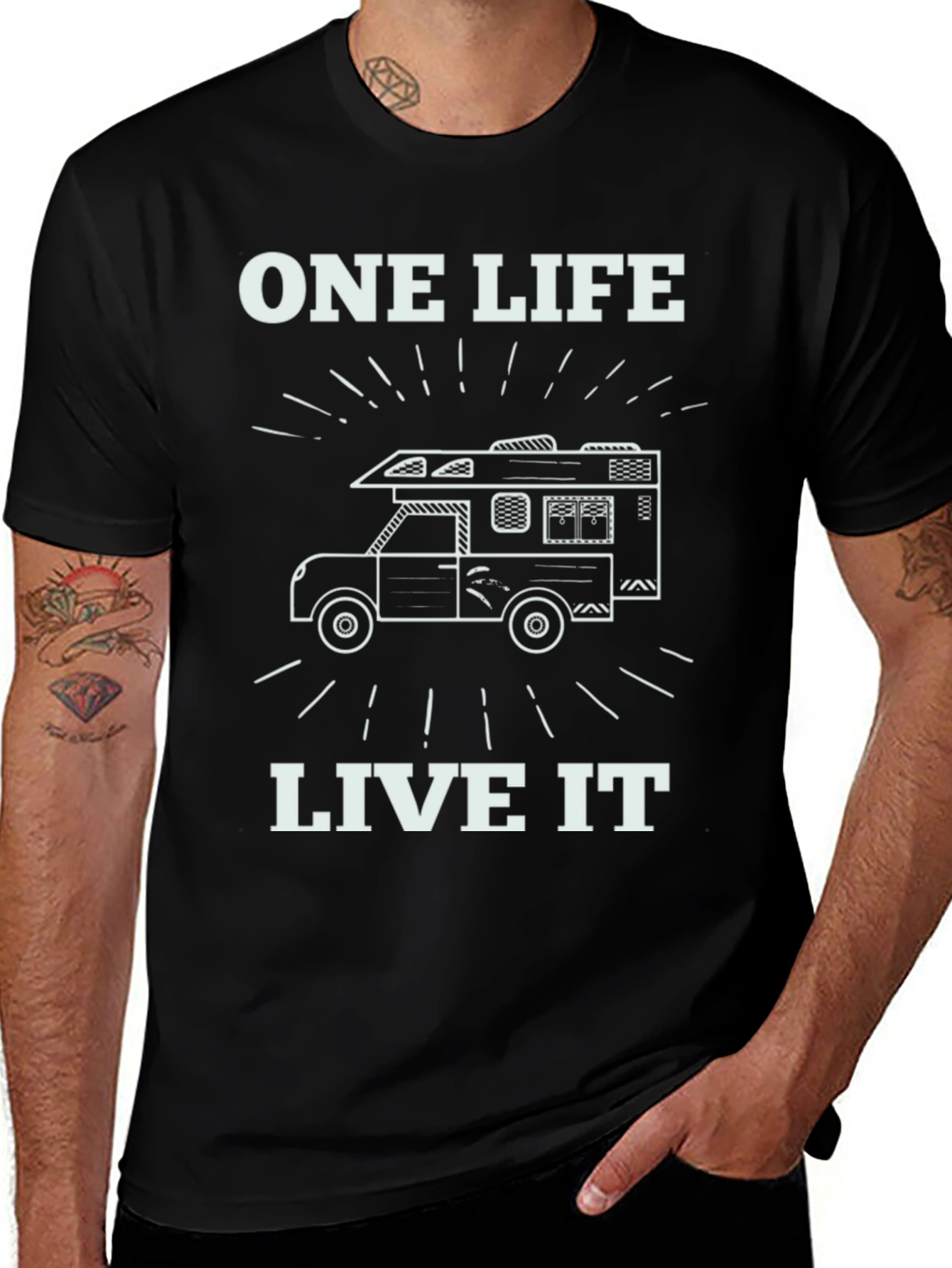 One Life Live It Camper Van Graphic T-Shirt