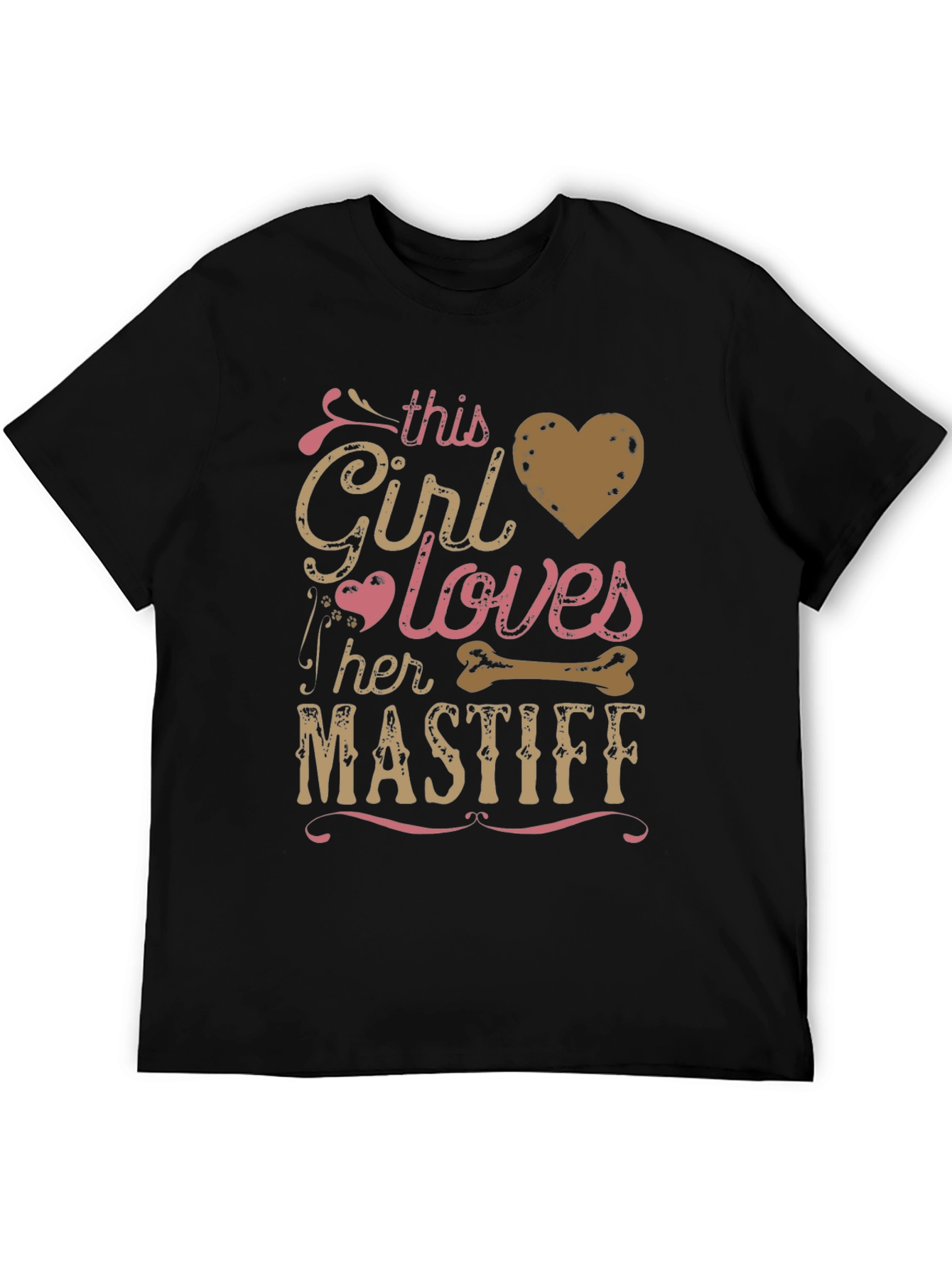 Girl Loves Her Mastiff T-Shirt - Dog Breed Tee