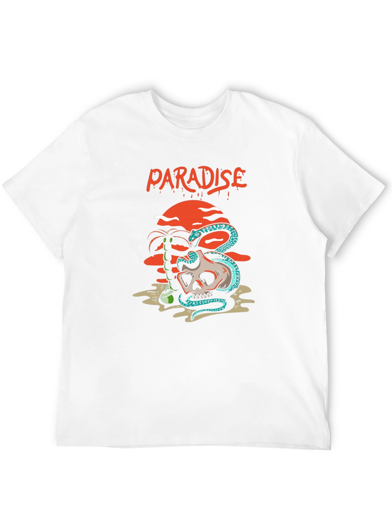 Paradise Skull & Snake Graphic Tee
