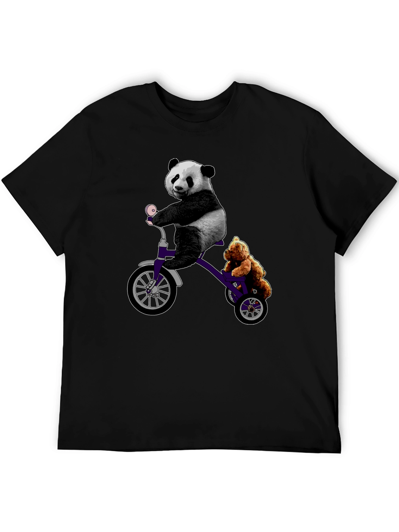 Panda & Teddy Bear Tricycle T-Shirt