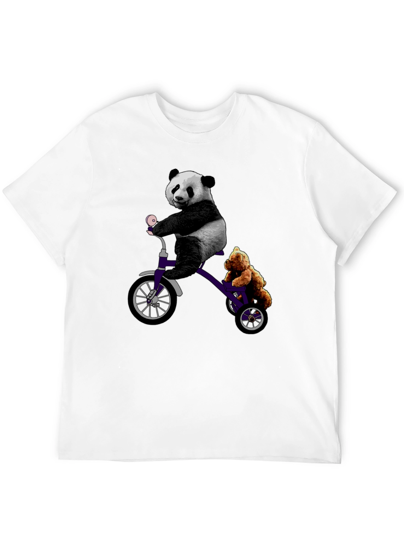 Panda & Teddy Bear Tricycle T-Shirt