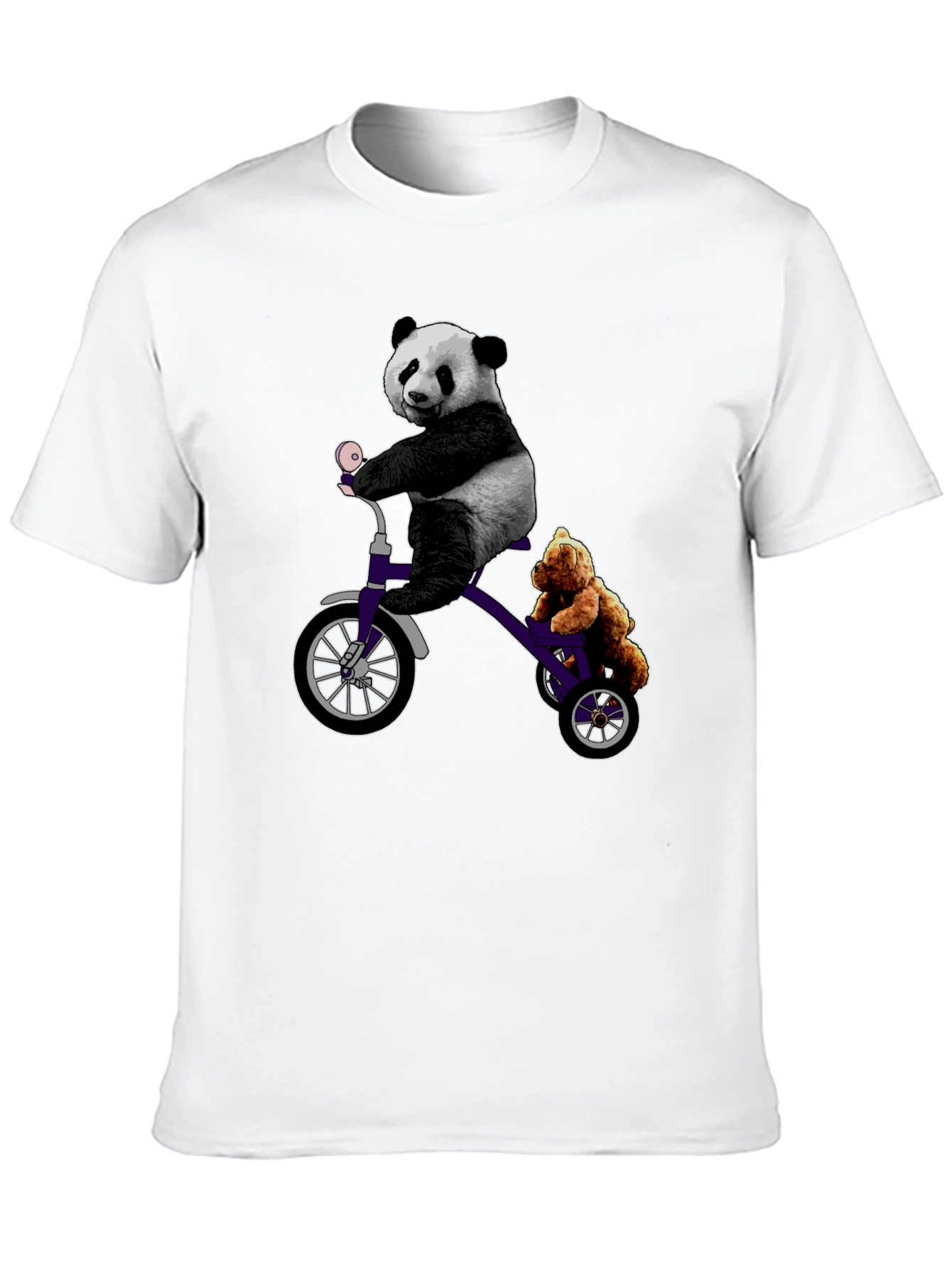 Panda & Teddy Bear Tricycle T-Shirt