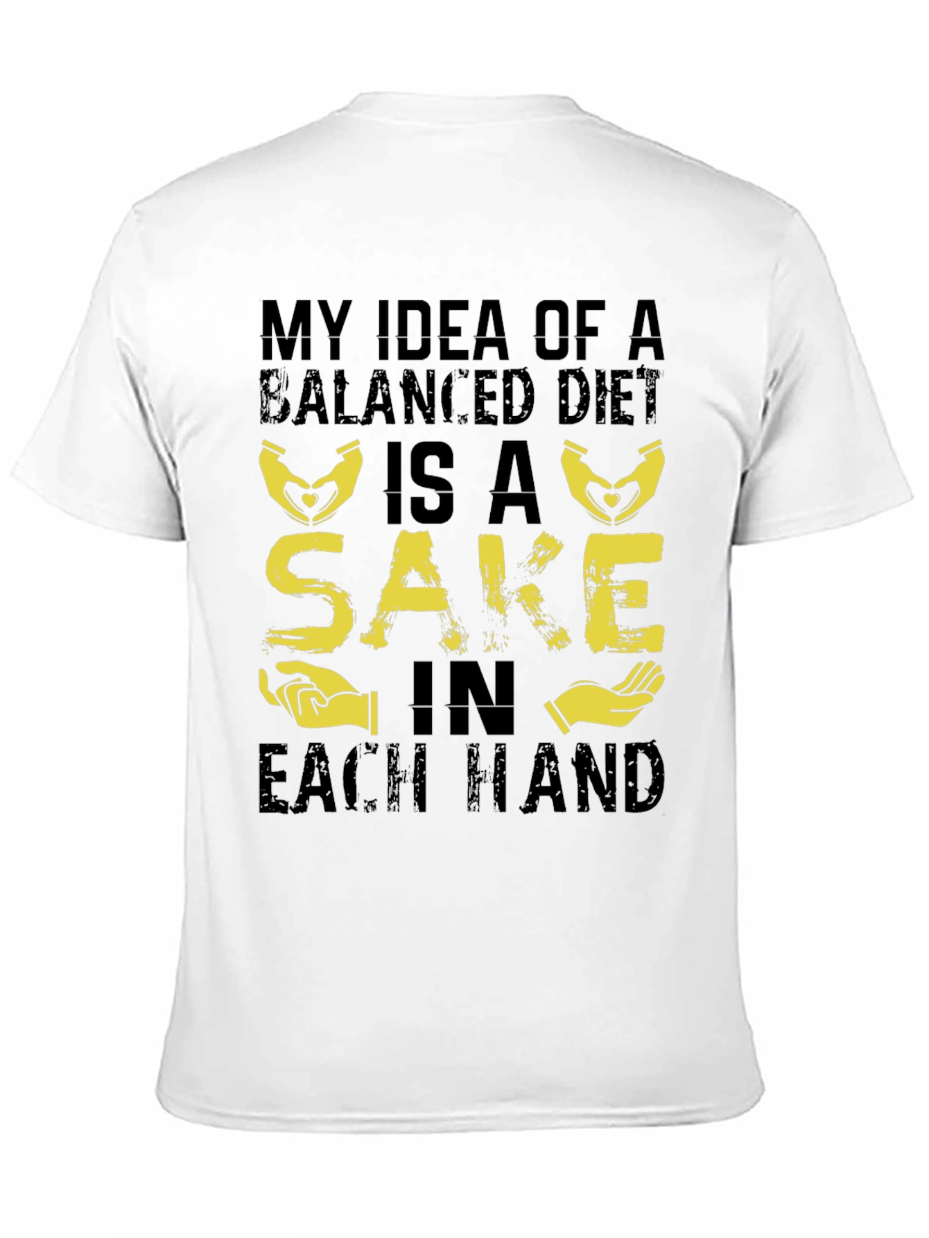 Balanced Diet Sake Hand T-Shirt - Funny Graphic Tee