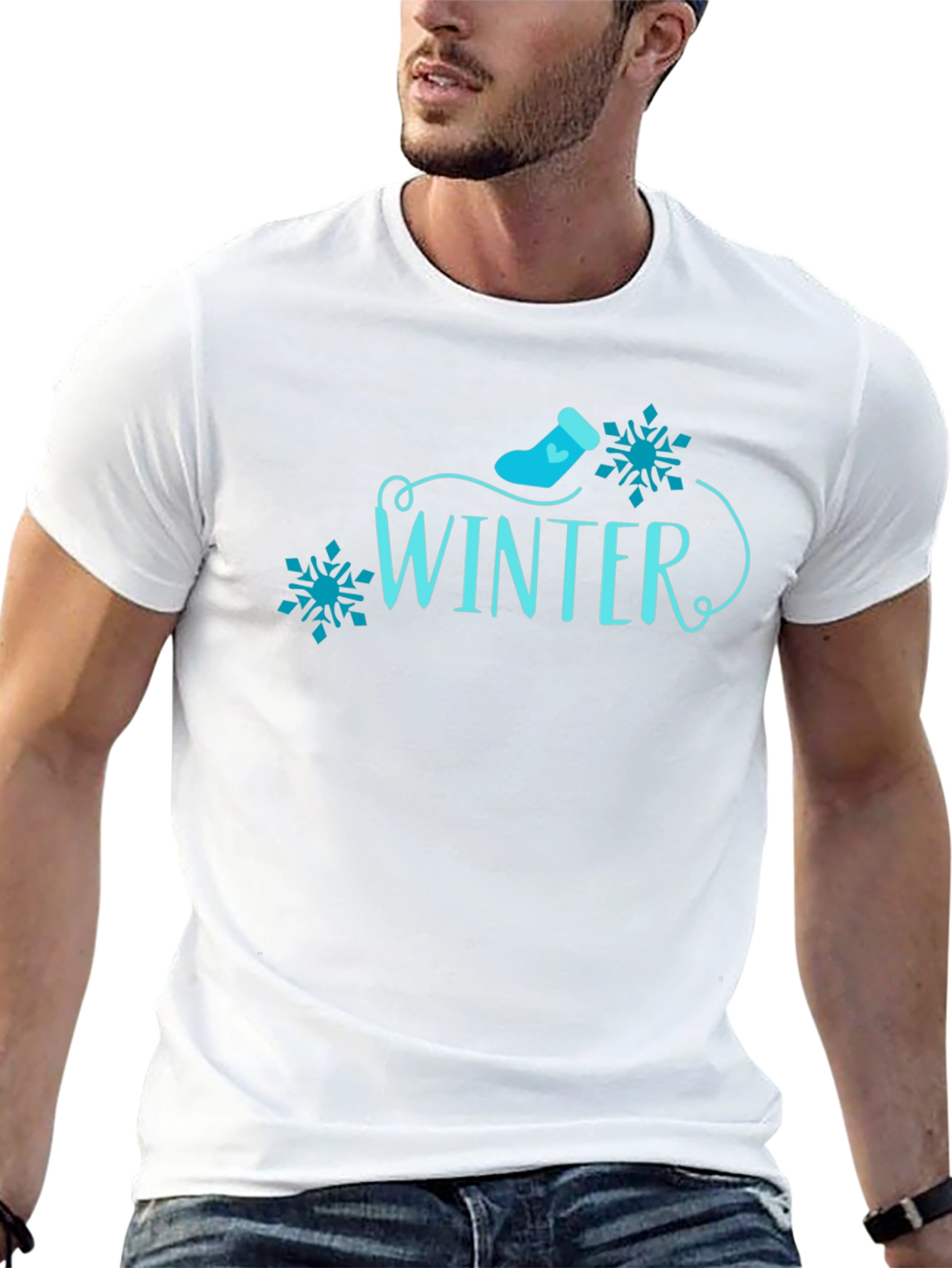 Winter Holiday Graphic Tee - Black