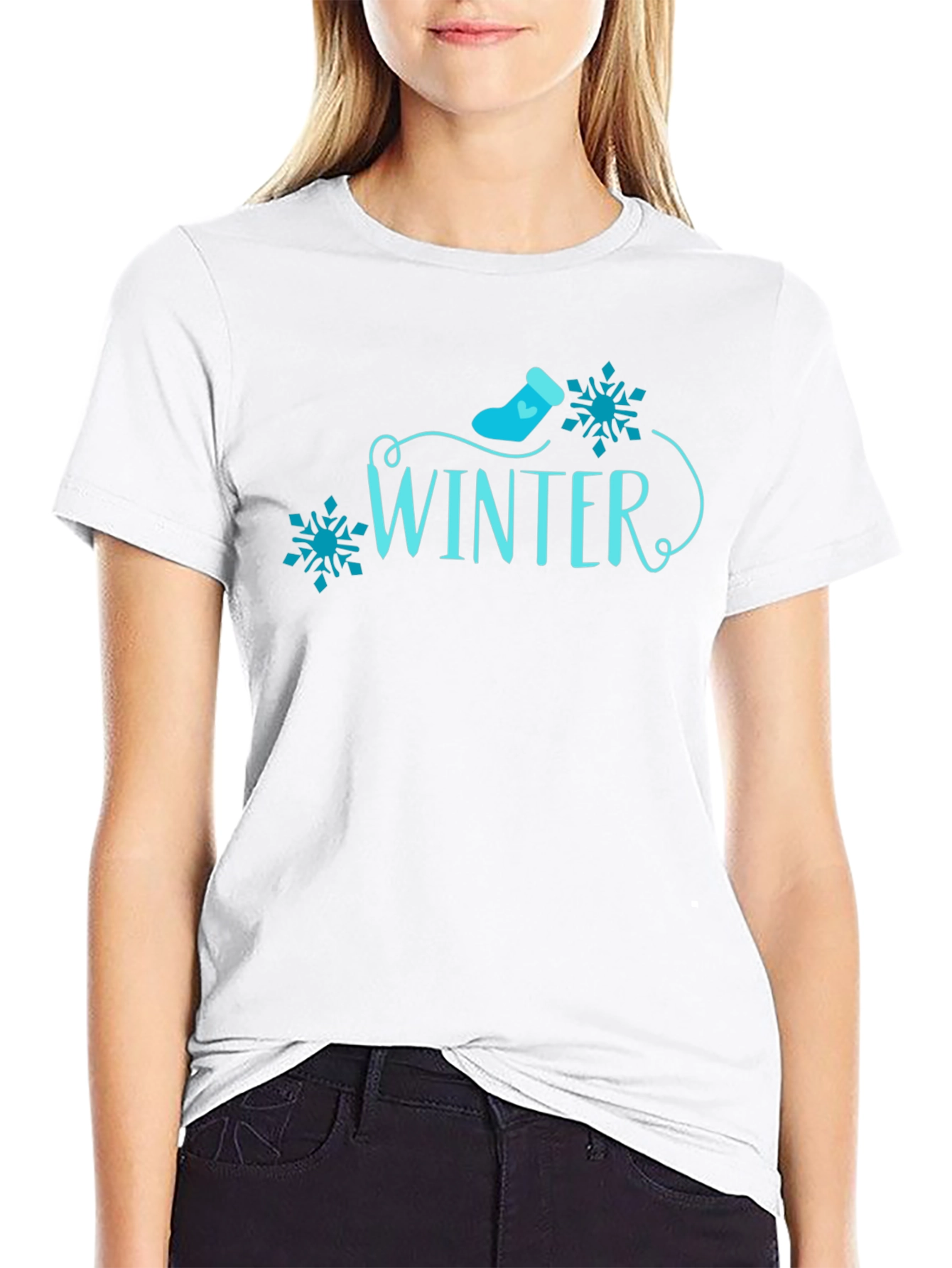Winter Holiday Graphic Tee - Black