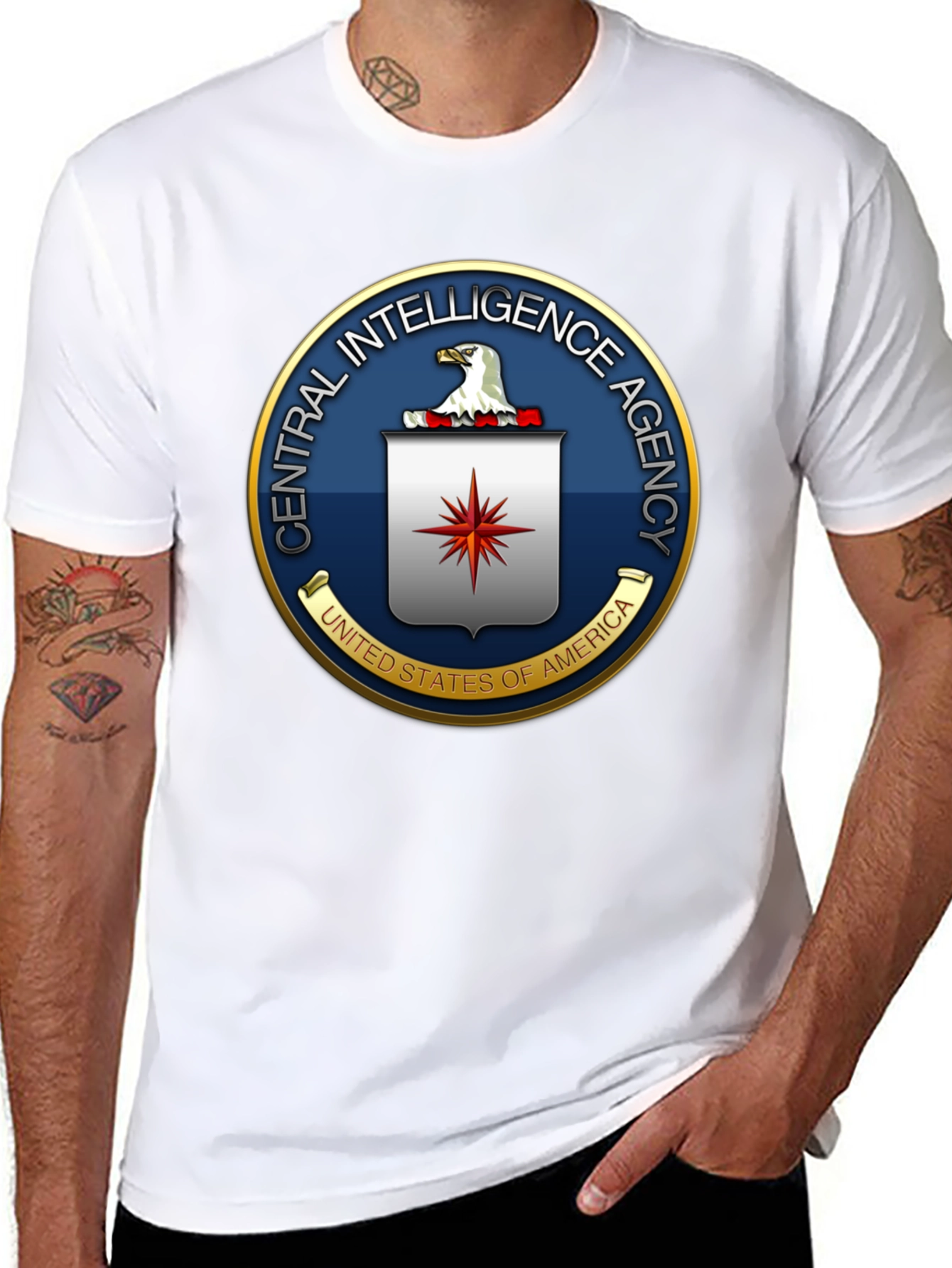 CIA Logo Graphic T-Shirt - Black