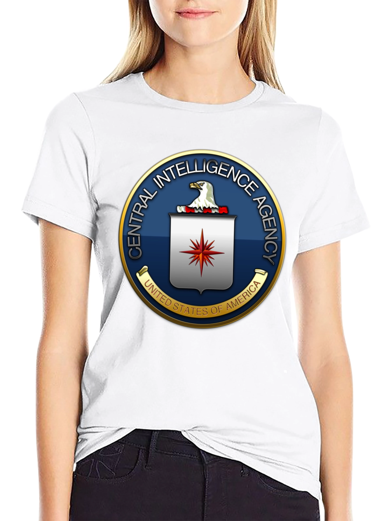 CIA Logo Graphic T-Shirt - Black