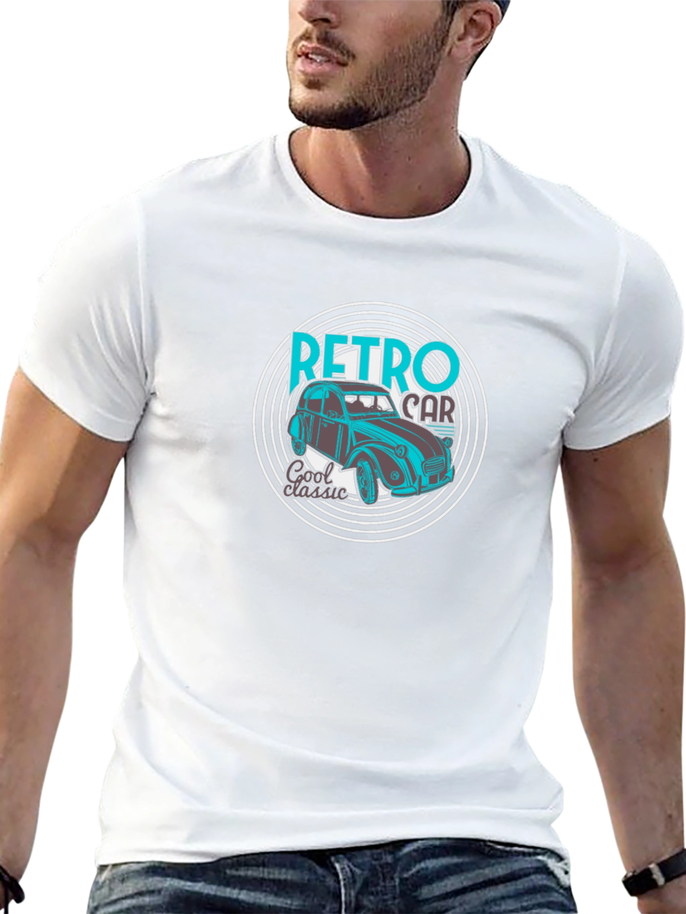 Retro Car Graphic T-Shirt - Classic Style