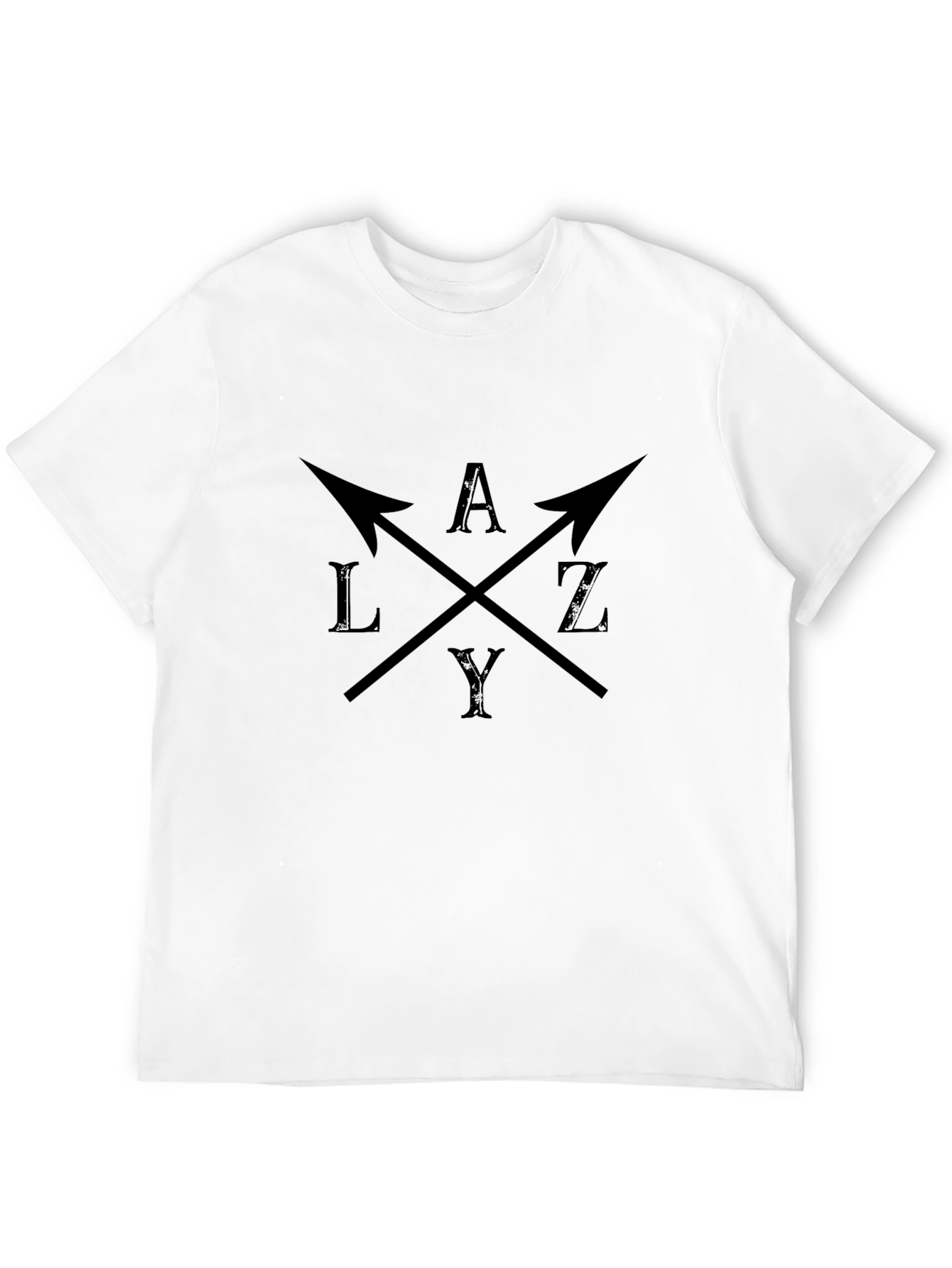 LAZY Arrows Graphic Tee - Casual Short Sleeve