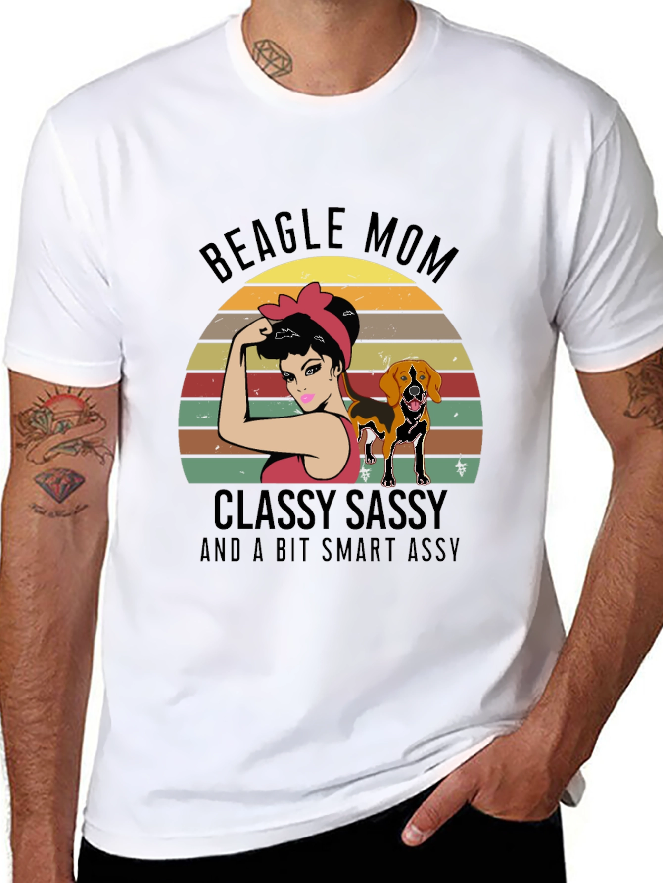 Beagle Mom T-Shirt - Classy Sassy Smart Assy