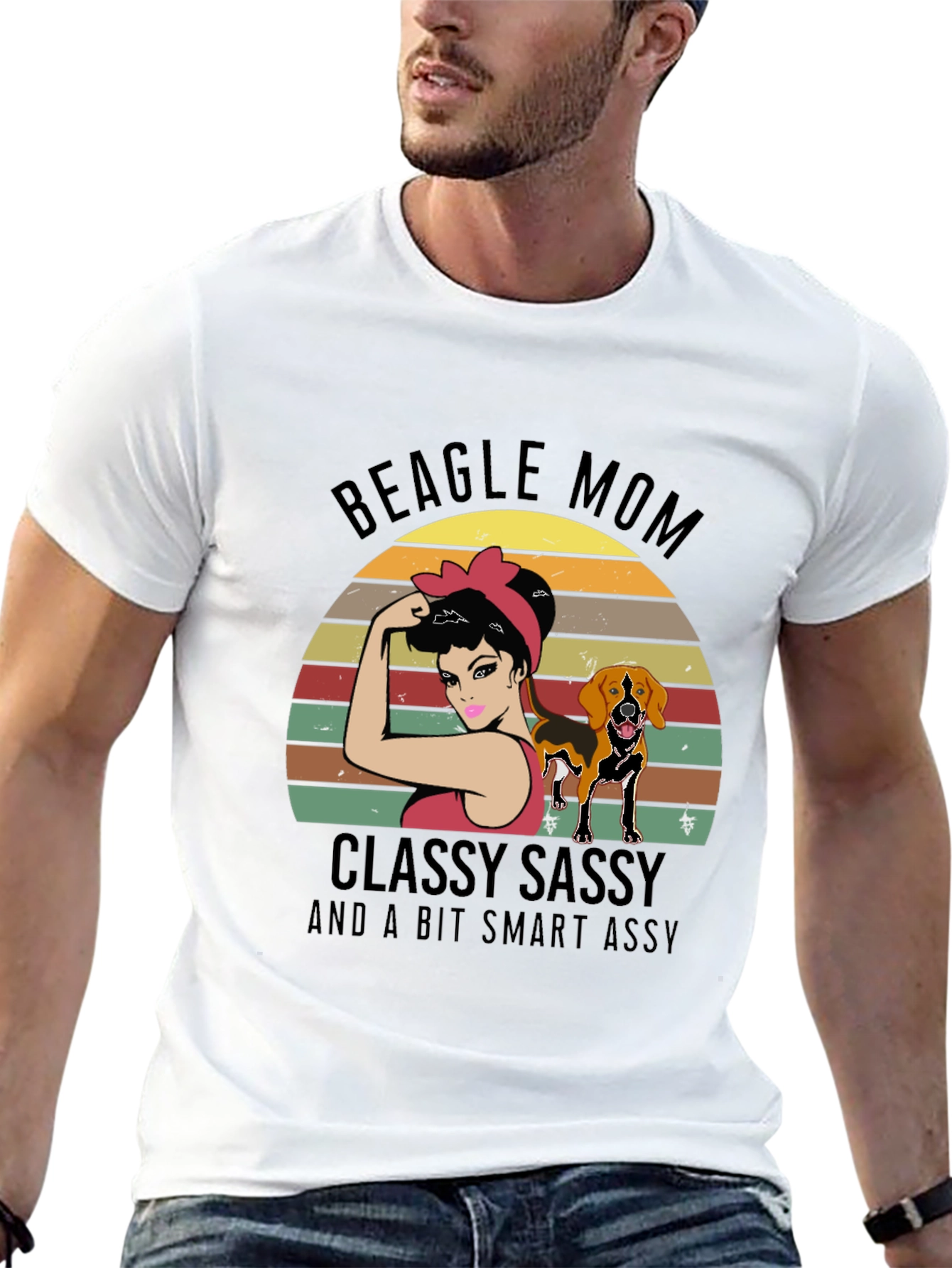 Beagle Mom T-Shirt - Classy Sassy Smart Assy