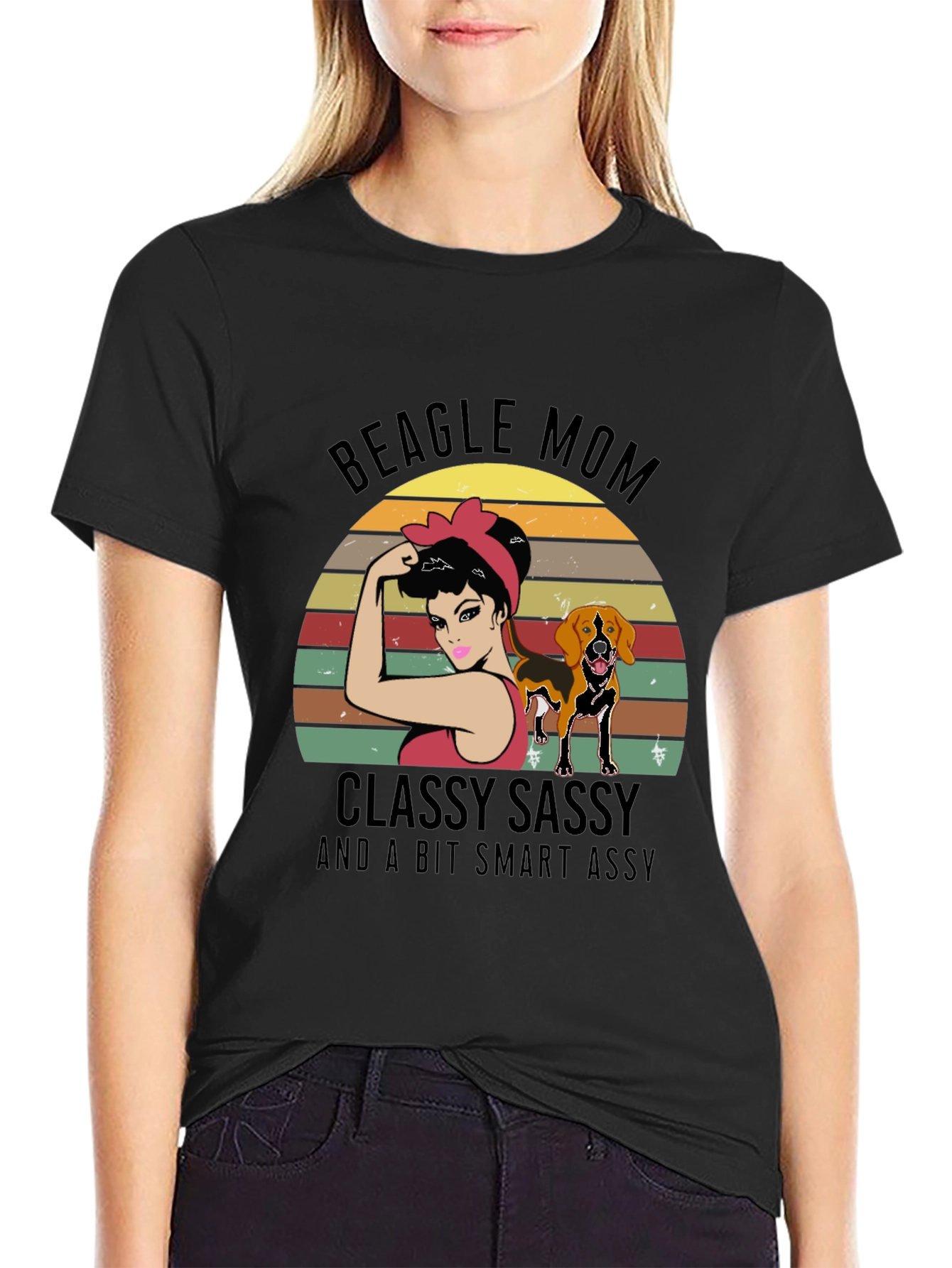 Beagle Mom T-Shirt - Classy Sassy Smart Assy