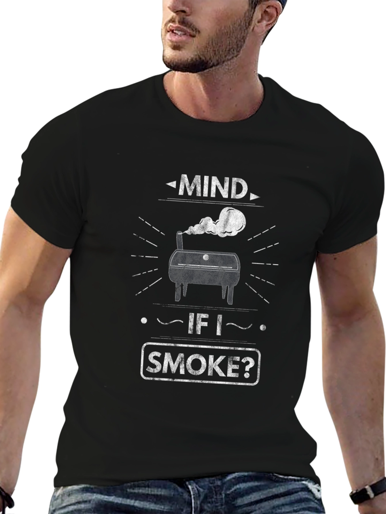 Mind If I Smoke? BBQ Grill Graphic Tee