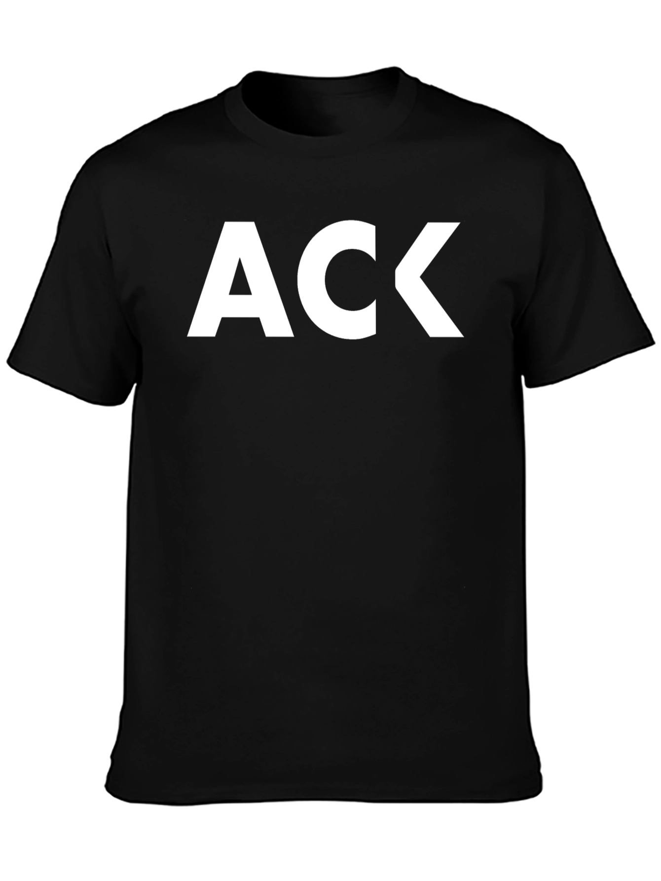 ACK Graphic Tee - Bold White Print on Black