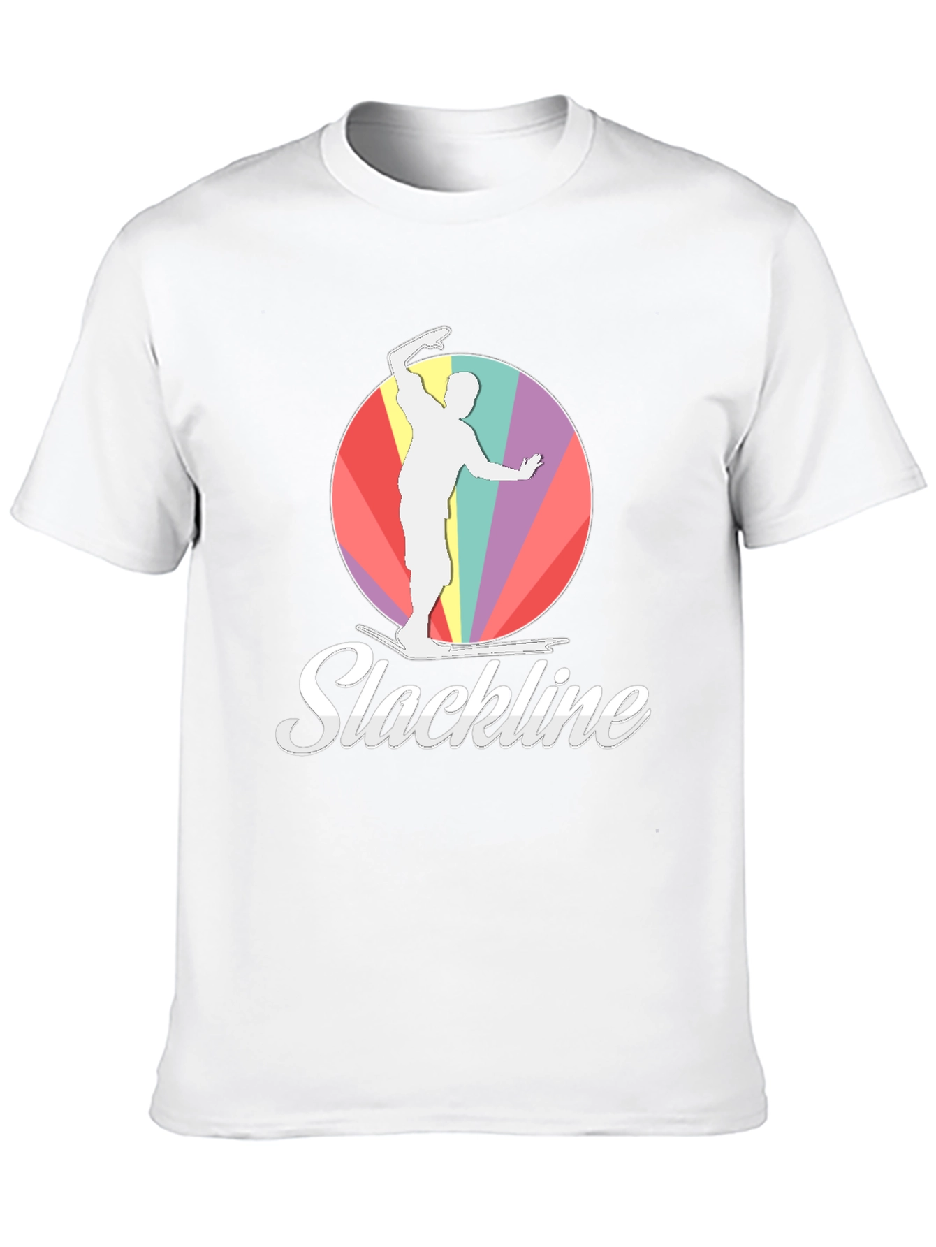 Slackline T-Shirt: Retro Balance Art Tee