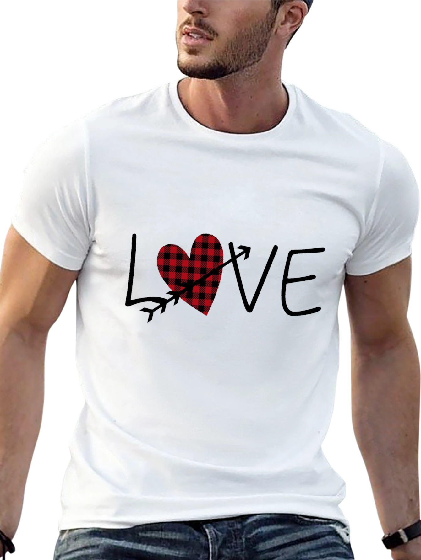 Love Heart Graphic Tee - Valentines Day Apparel