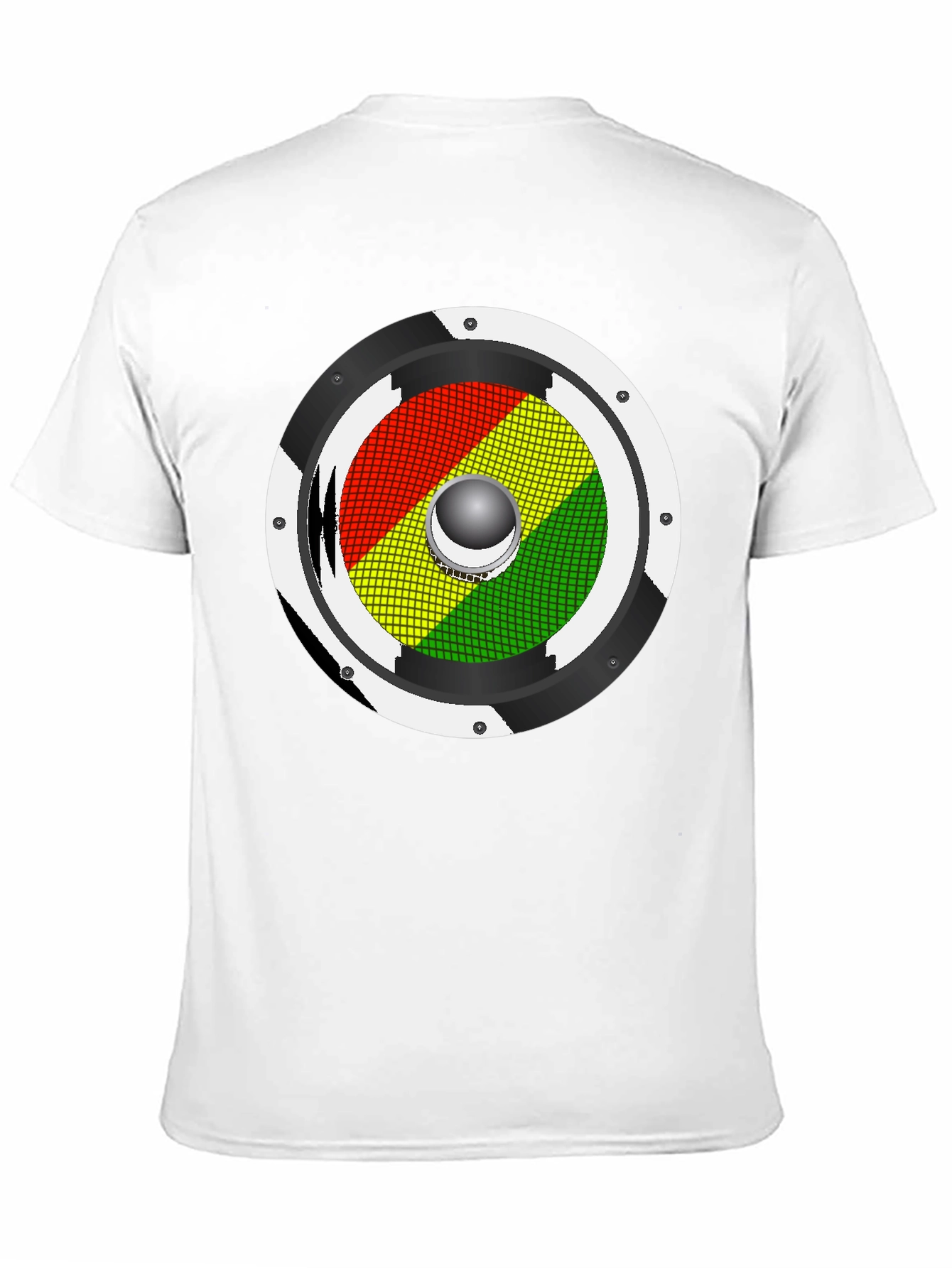 Rasta Speaker Graphic Tee - Black Cotton