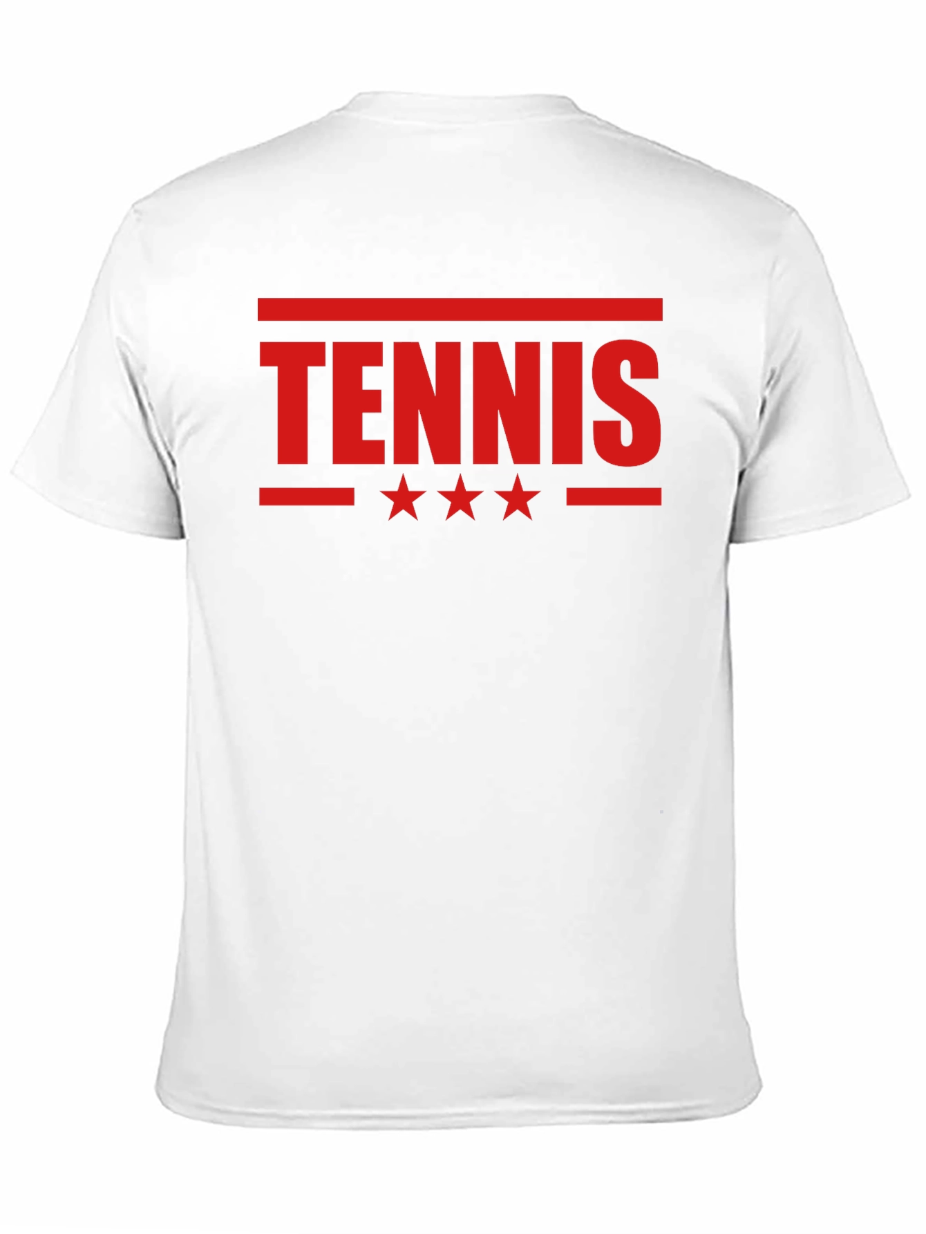 Tennis Star Graphic Tee - Black Cotton T-Shirt