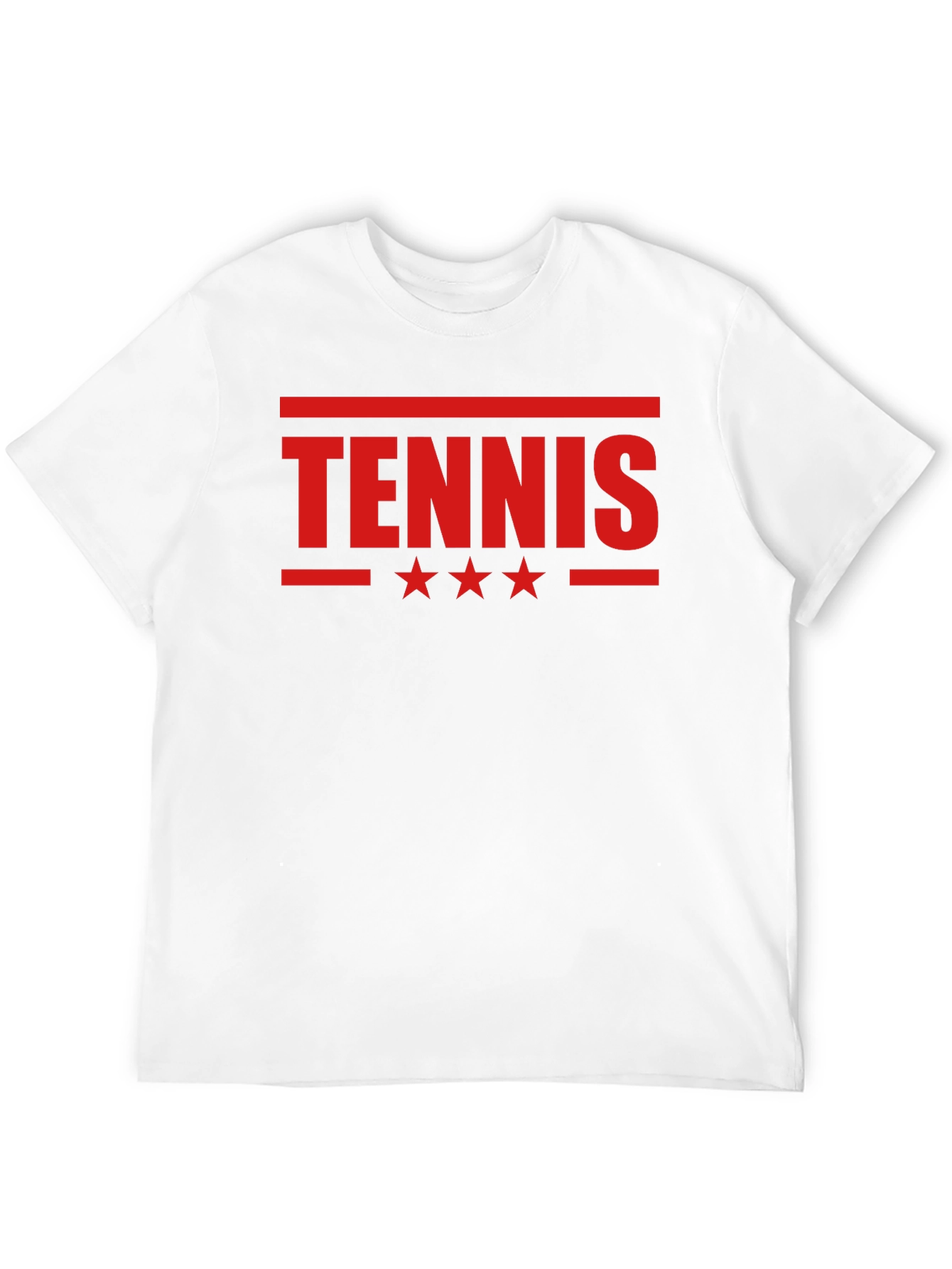 Tennis Star Graphic Tee - Black Cotton T-Shirt