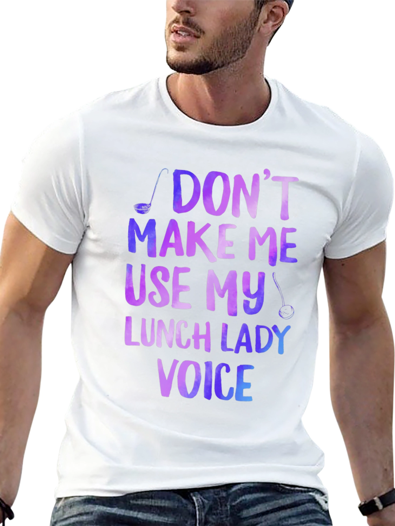 Lunch Lady Voice T-Shirt - Funny School Cafeteria Tee
