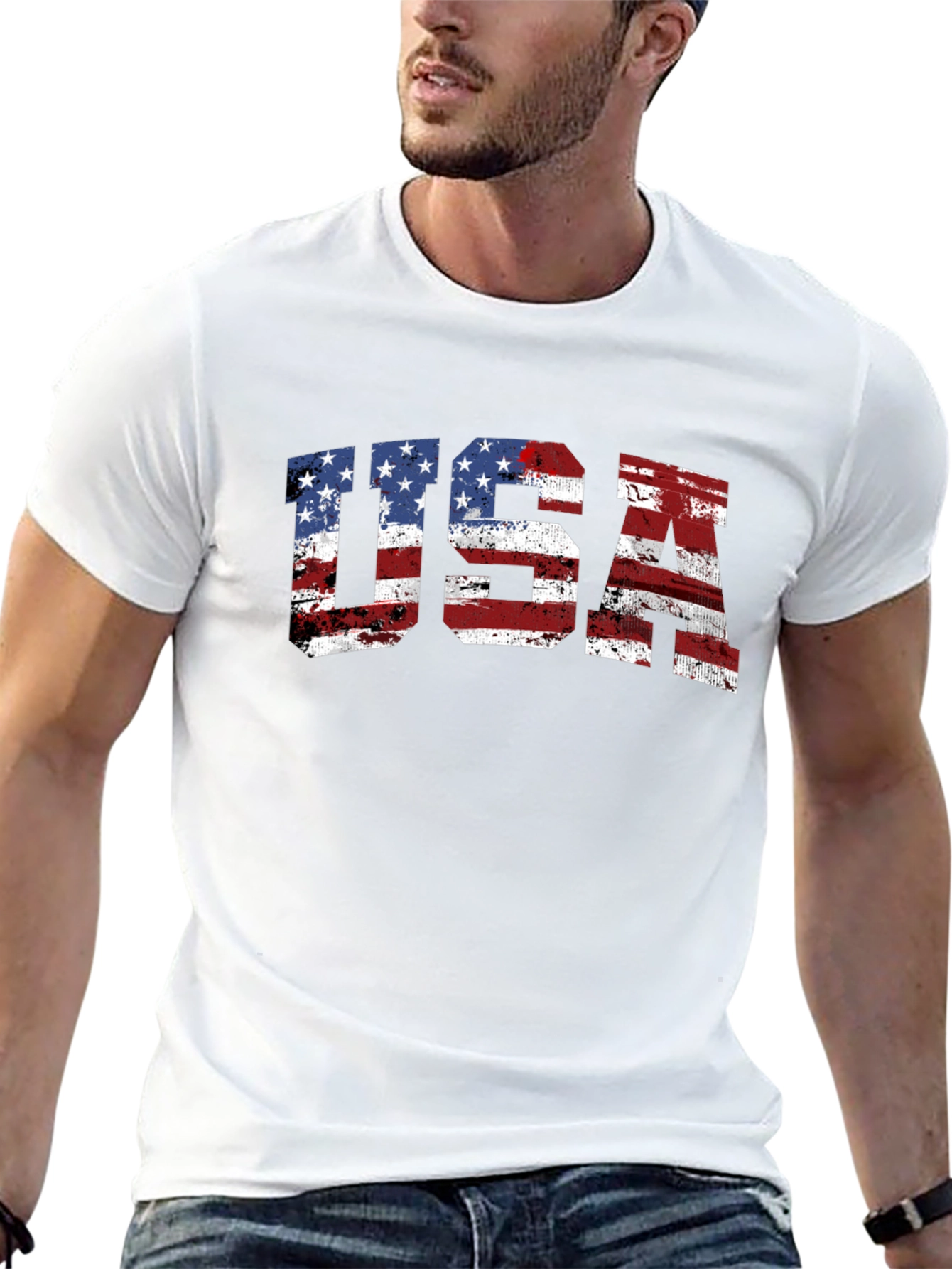 USA Flag Graphic T-Shirt - Patriotic Pride