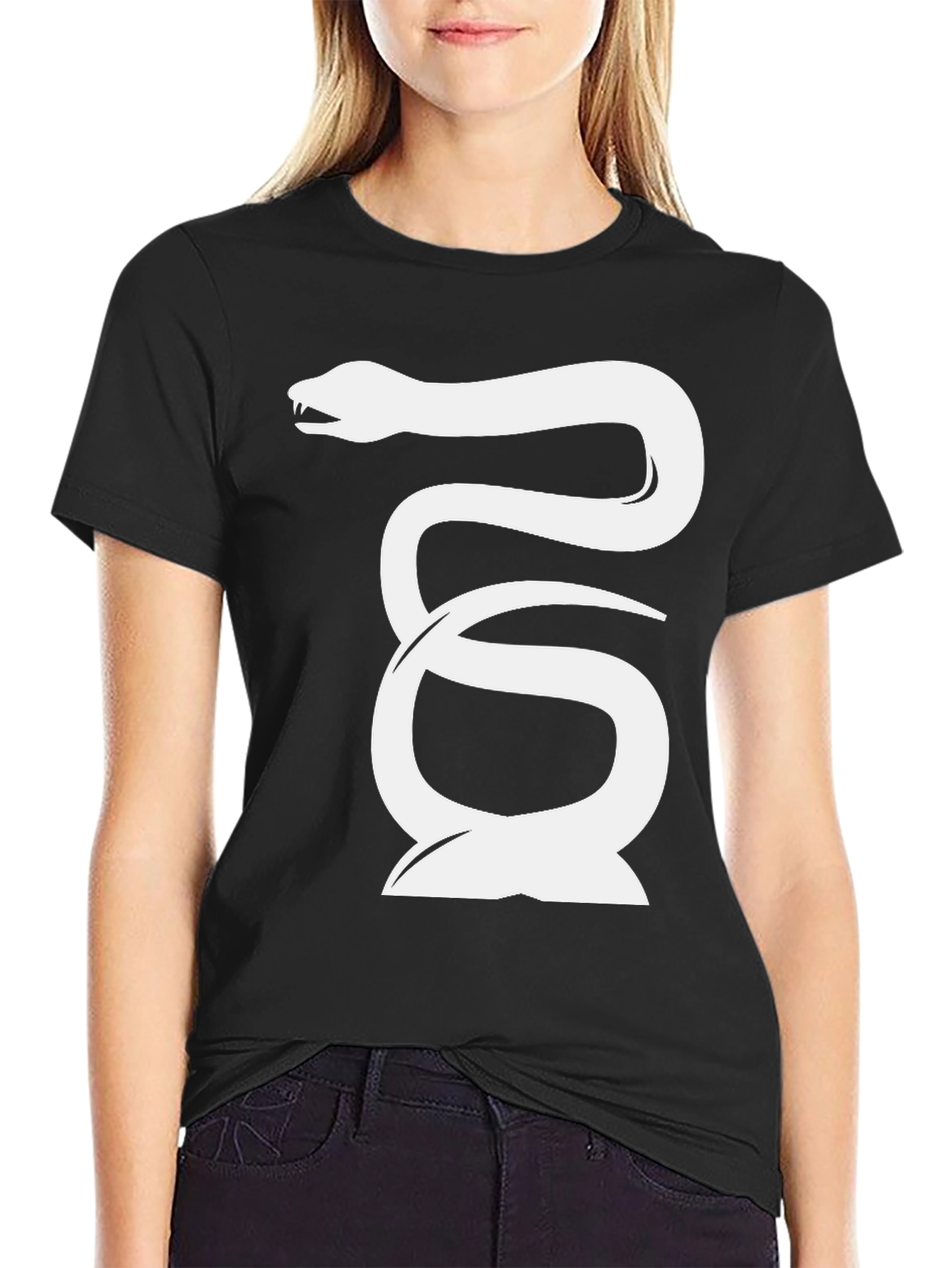 Snake Graphic Tee - Cool & Edgy Black T-Shirt