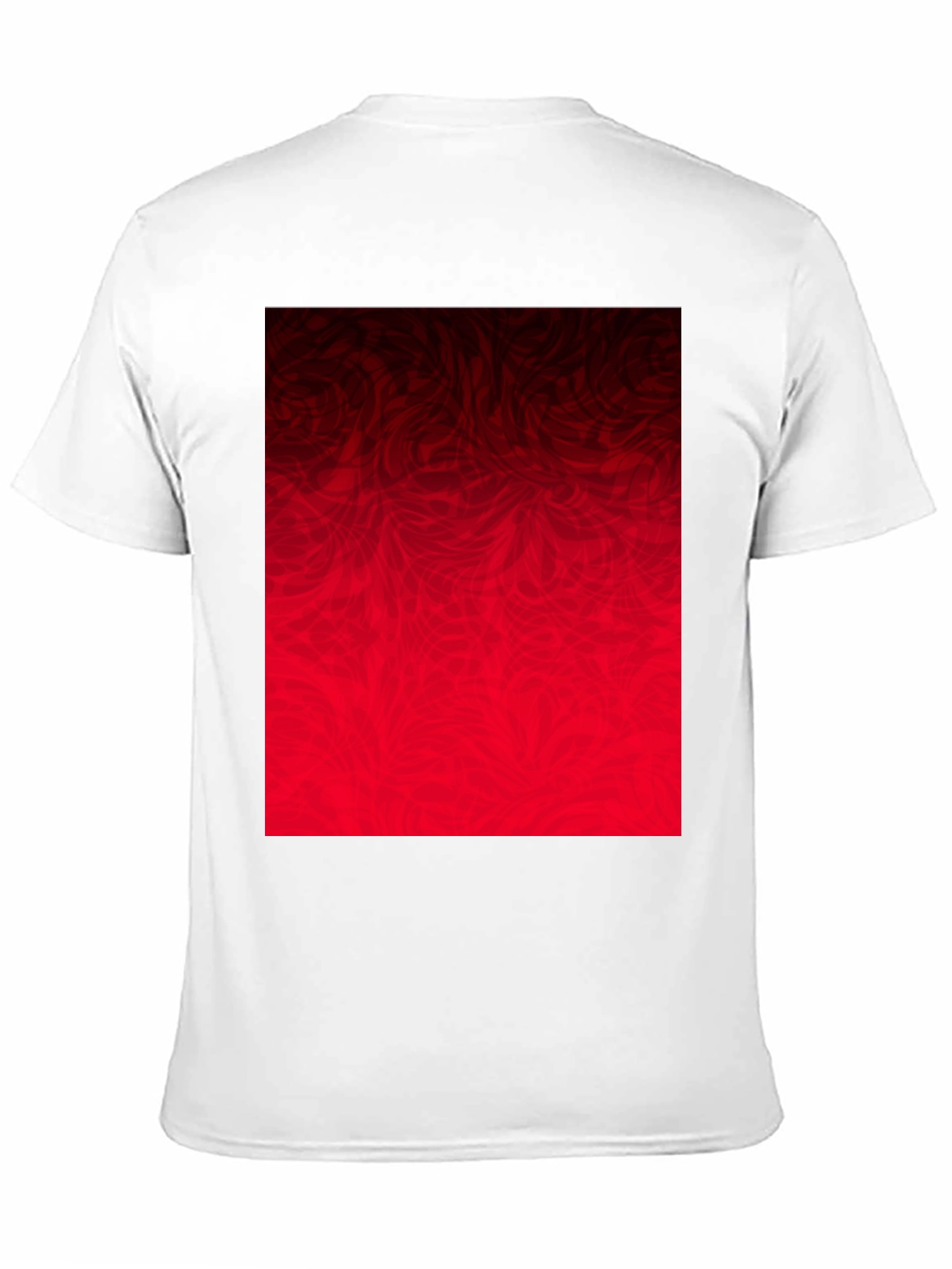 Abstract Red Graphic Print Black T-Shirt