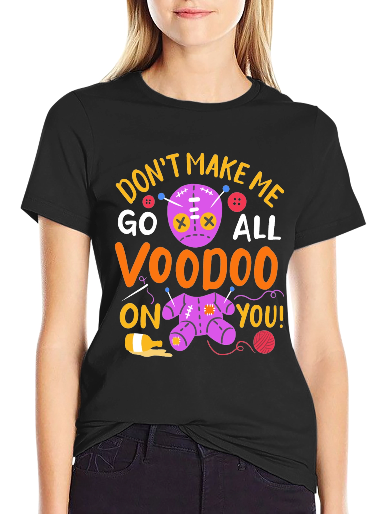 Voodoo Doll Graphic T-Shirt - Dont Make Me!