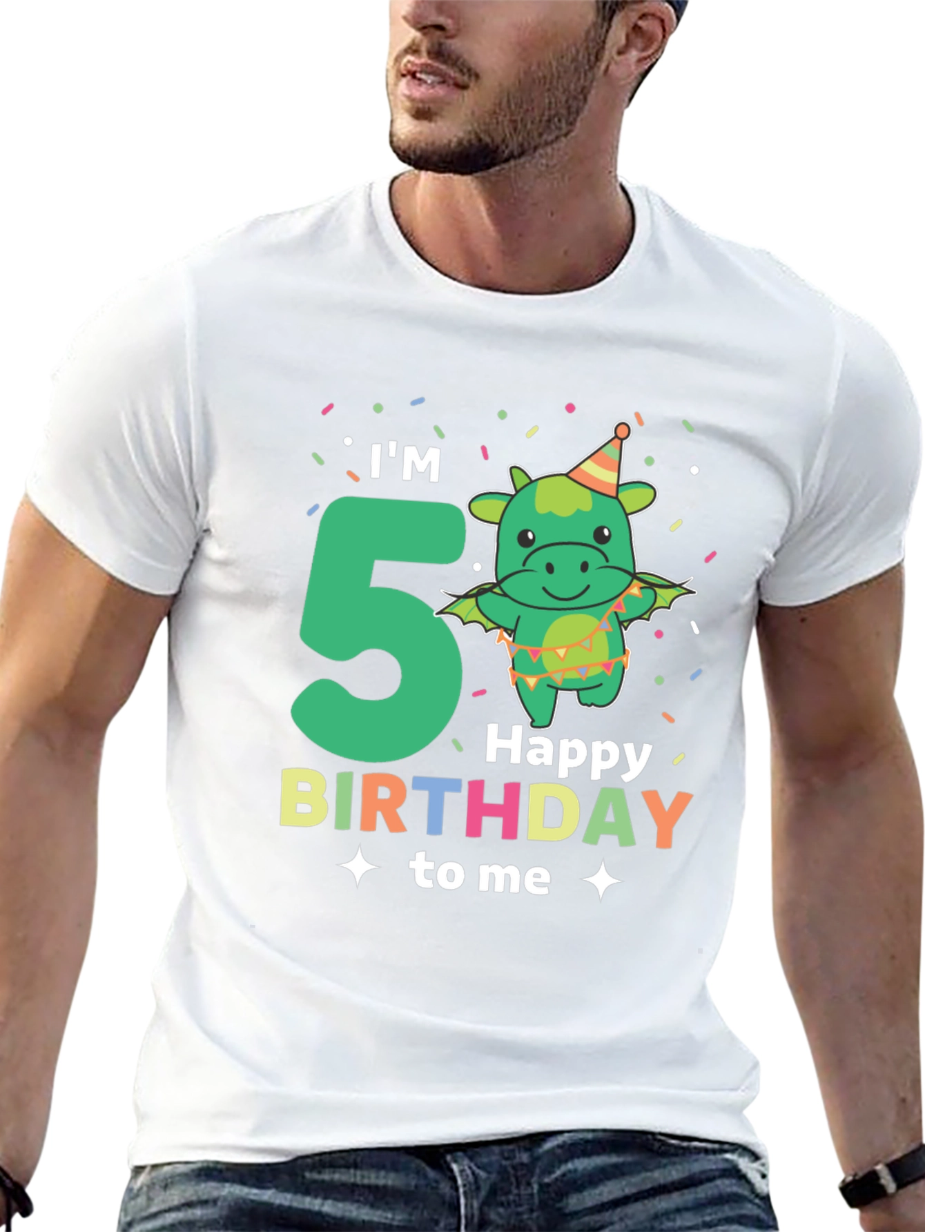 Im 5 Happy Birthday To Me Black T-Shirt