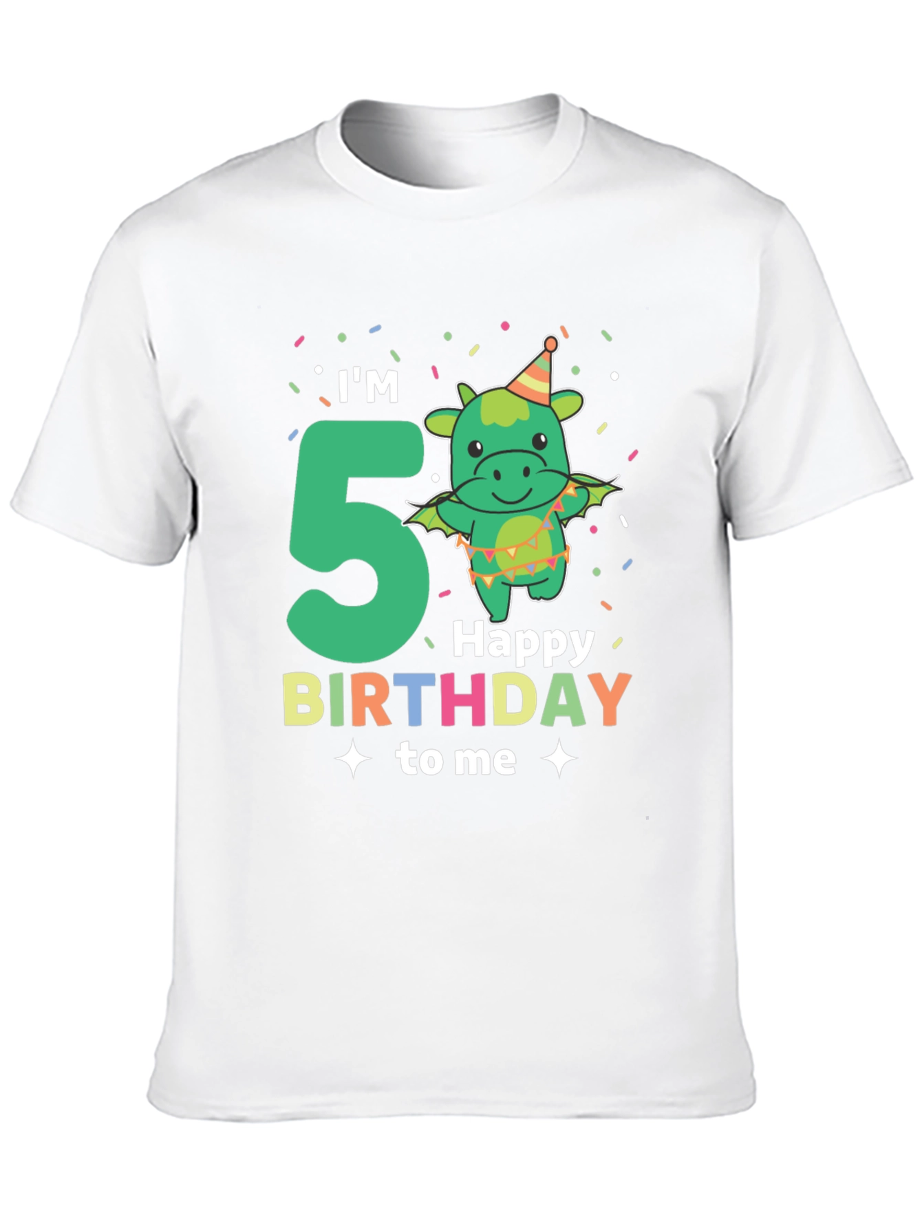 Im 5 Happy Birthday To Me Black T-Shirt