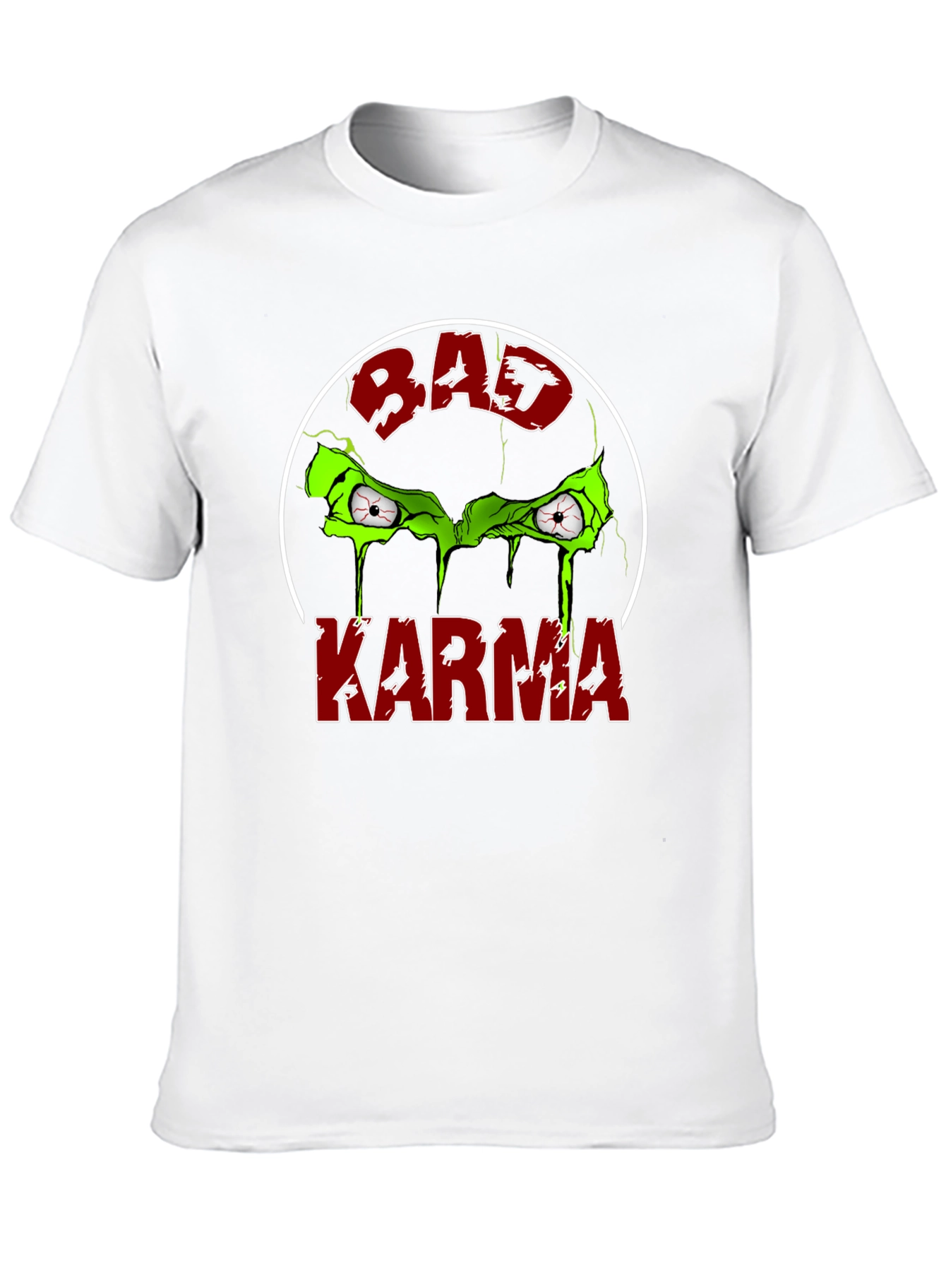 Bad Karma Graphic Tee - Round Design T-Shirt